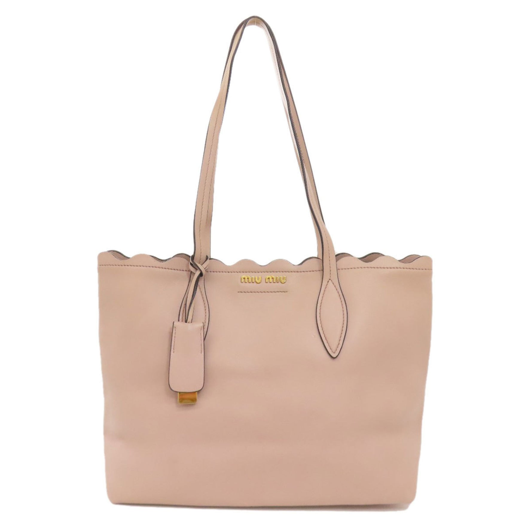 Miu Miu Miu logo tote bag leather