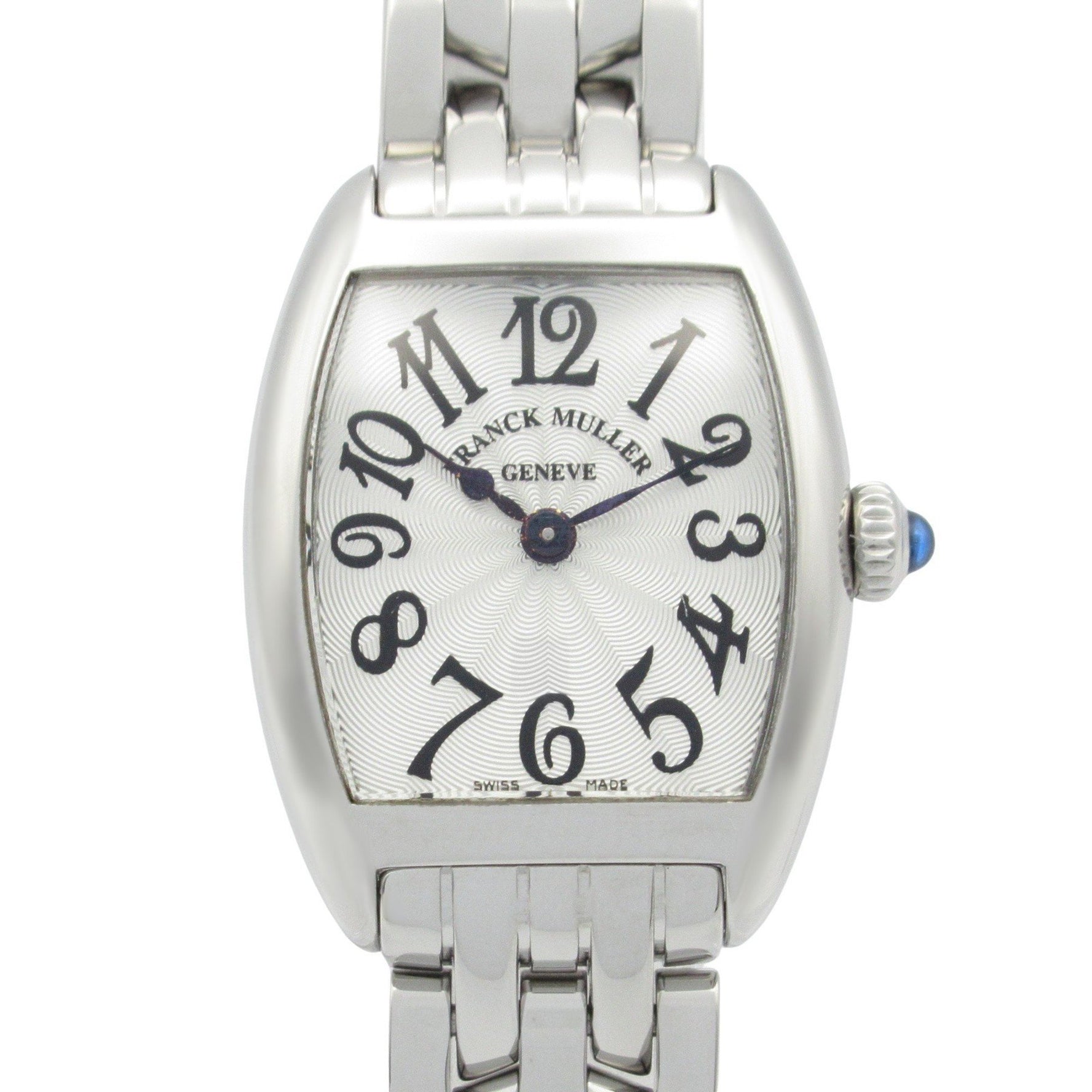 Franck Muller Tonneau Curvex Intermediaire Stainless Steel Watch, Silver