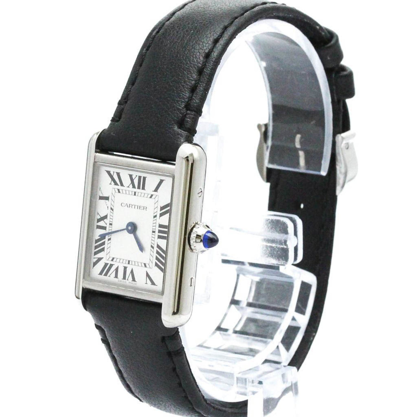 Polished CARTIER Tank Must SM Steel Solar Ladies Watch