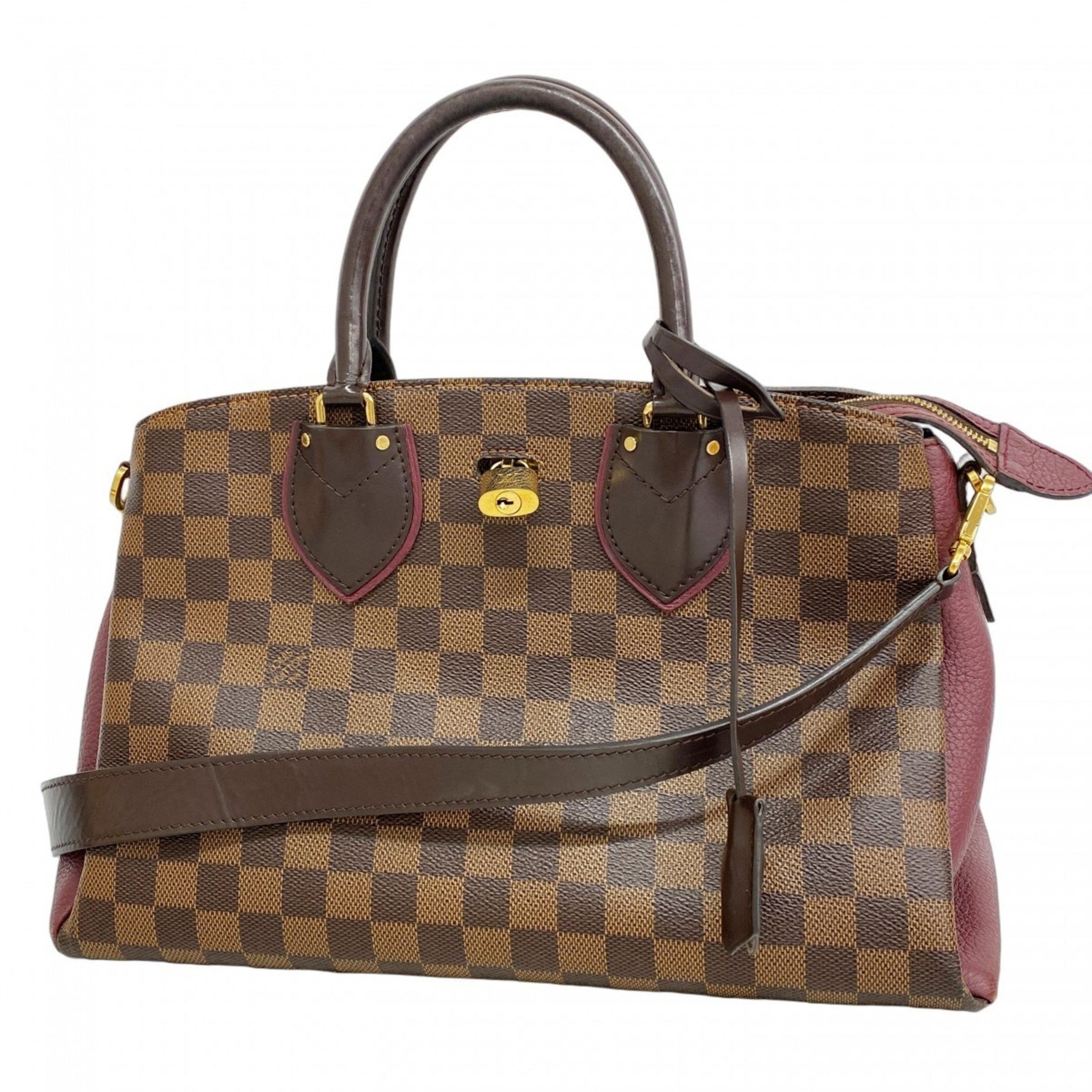 Louis Vuitton Damier Normandy Handbag N41654 Bordeaux Women's