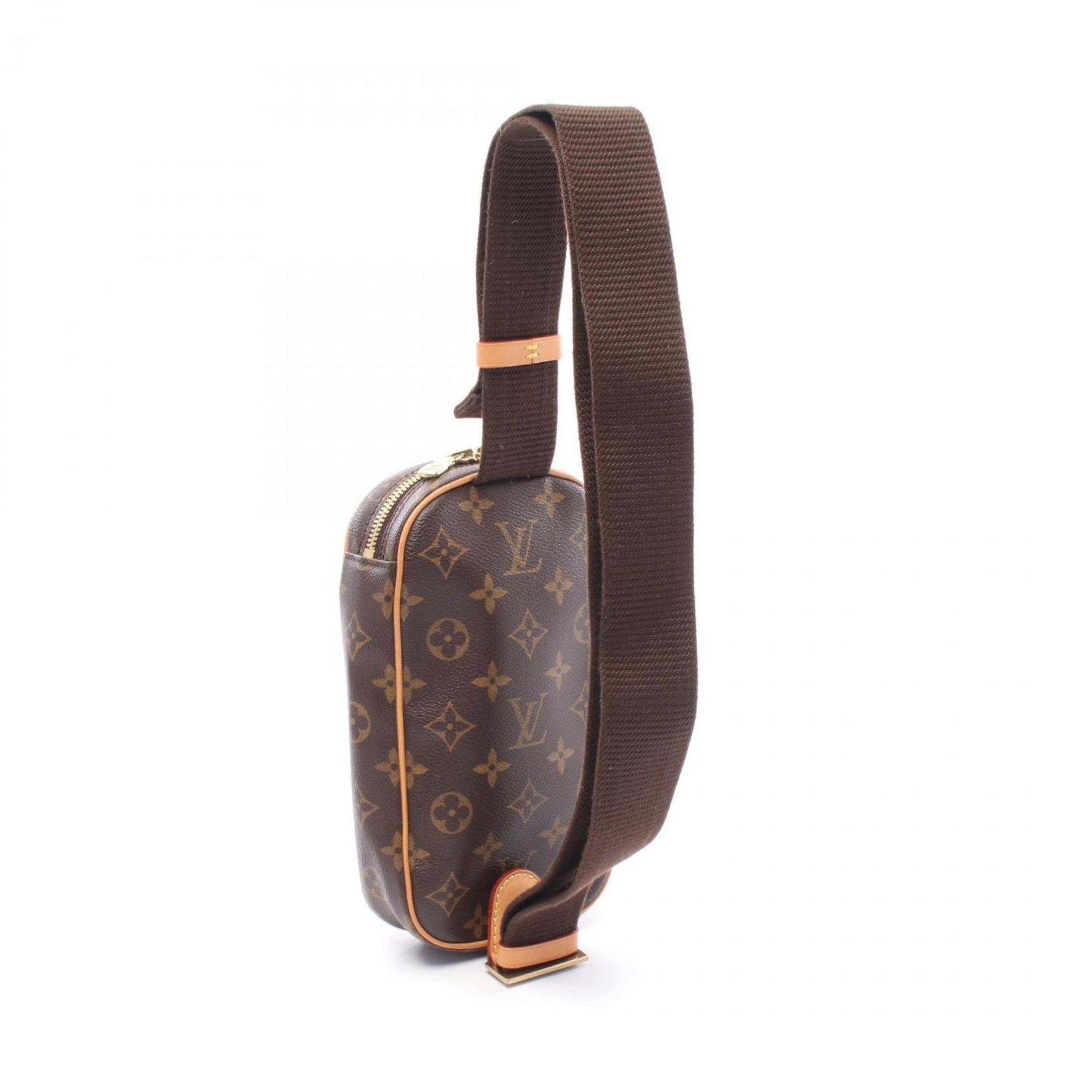 Louis Vuitton Pochette Ganju Monogram Waist Bag/Body Bag, Coated Canvas and Leather, Brown, Women