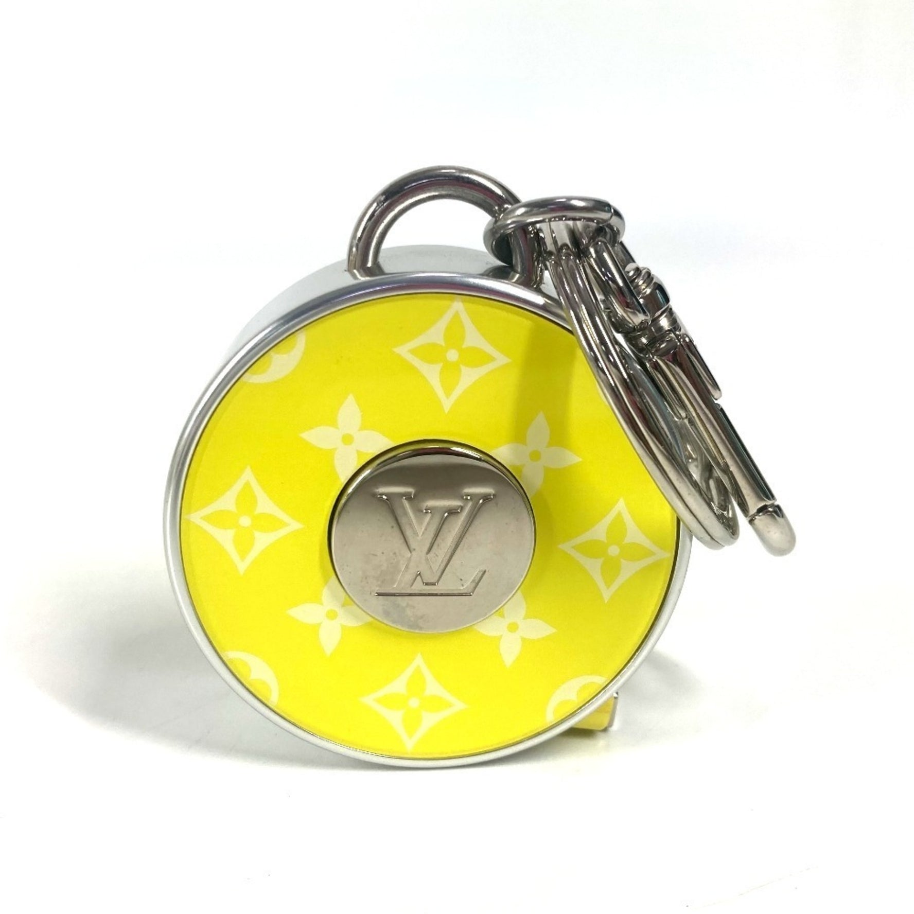 Louis Vuitton Monogram Porte Cle Meter Tape Charm Keychain Metal Men's