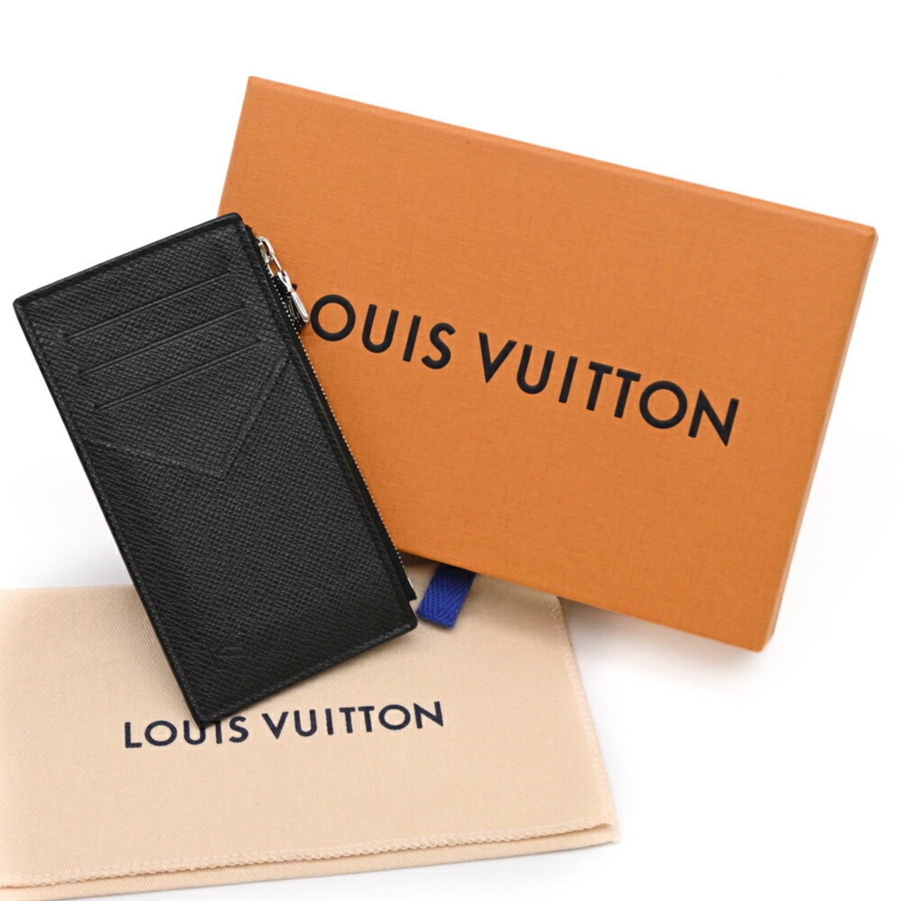 Louis Vuitton Business Card Holder/Card Case Wallet/Coin Coin Purse IC Chip Taiga Black