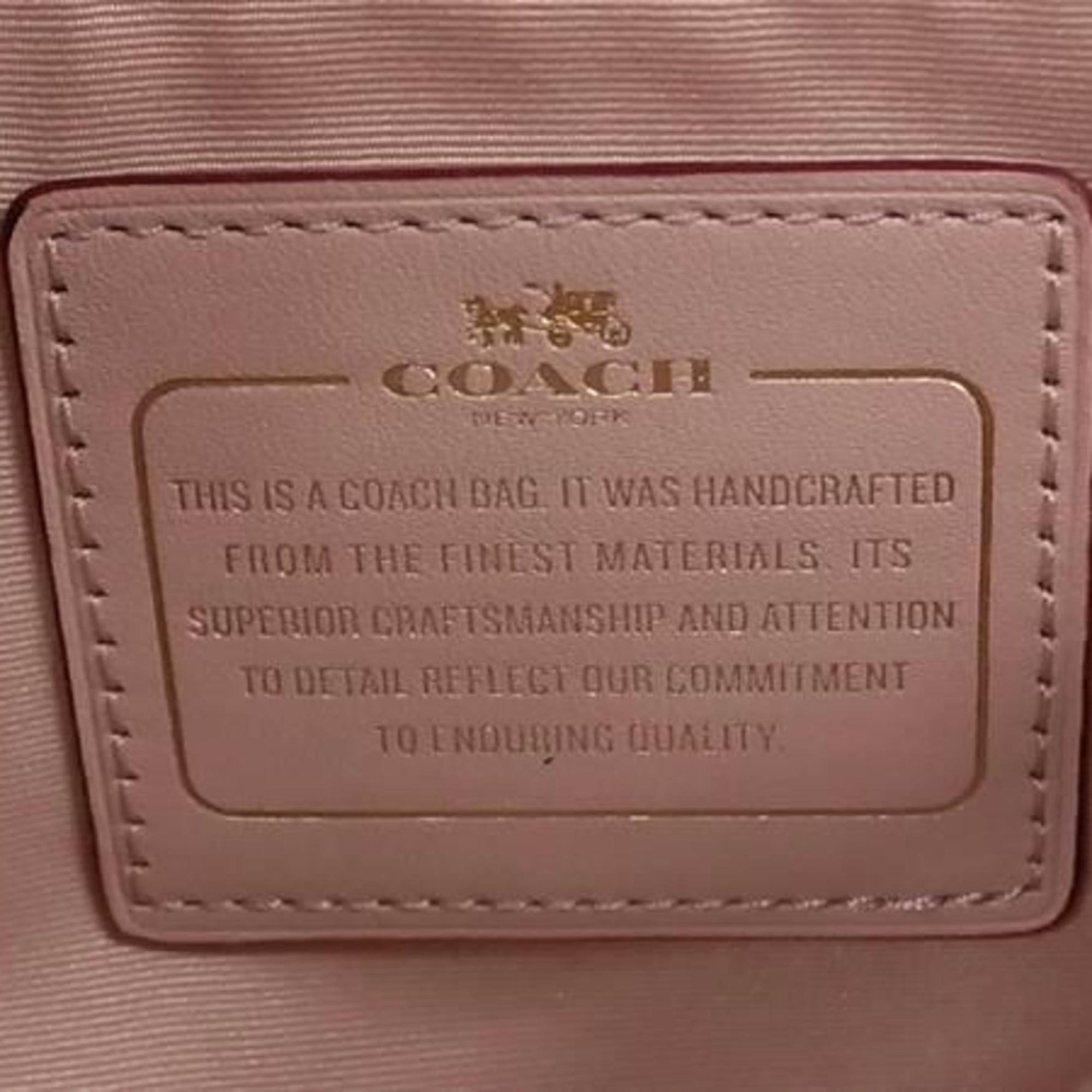 COACH Floral Appliqué Handbag Leather