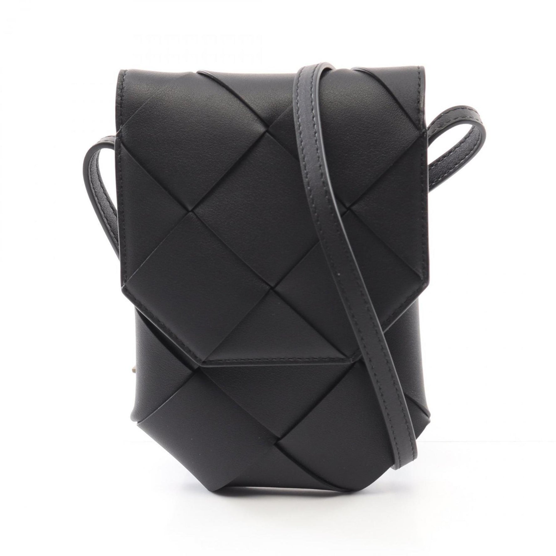 BOTTEGA VENETA DIAGO Phone Case Shoulder Bag Leather