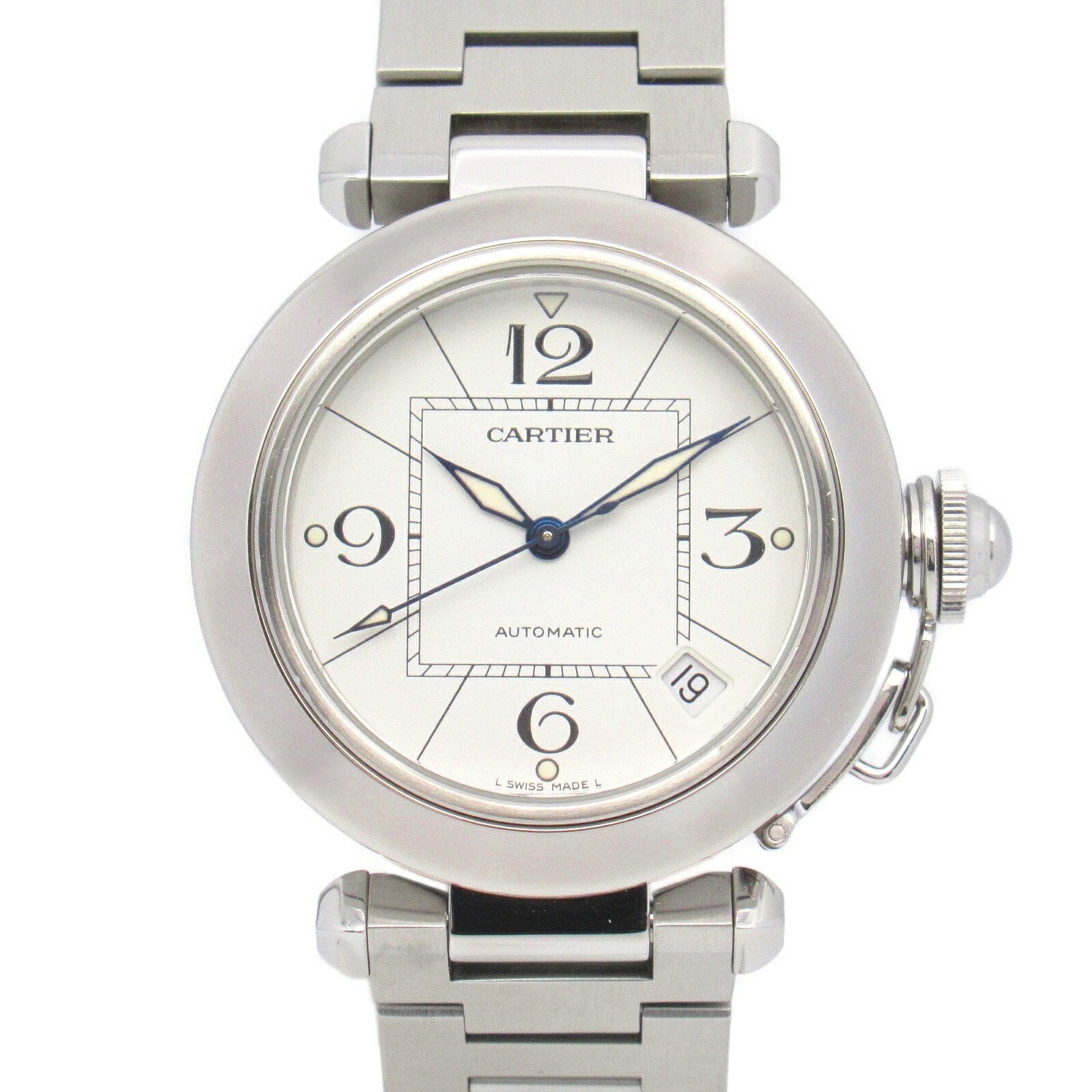 Cartier Pasha C Watch Stainless Steel Boys White