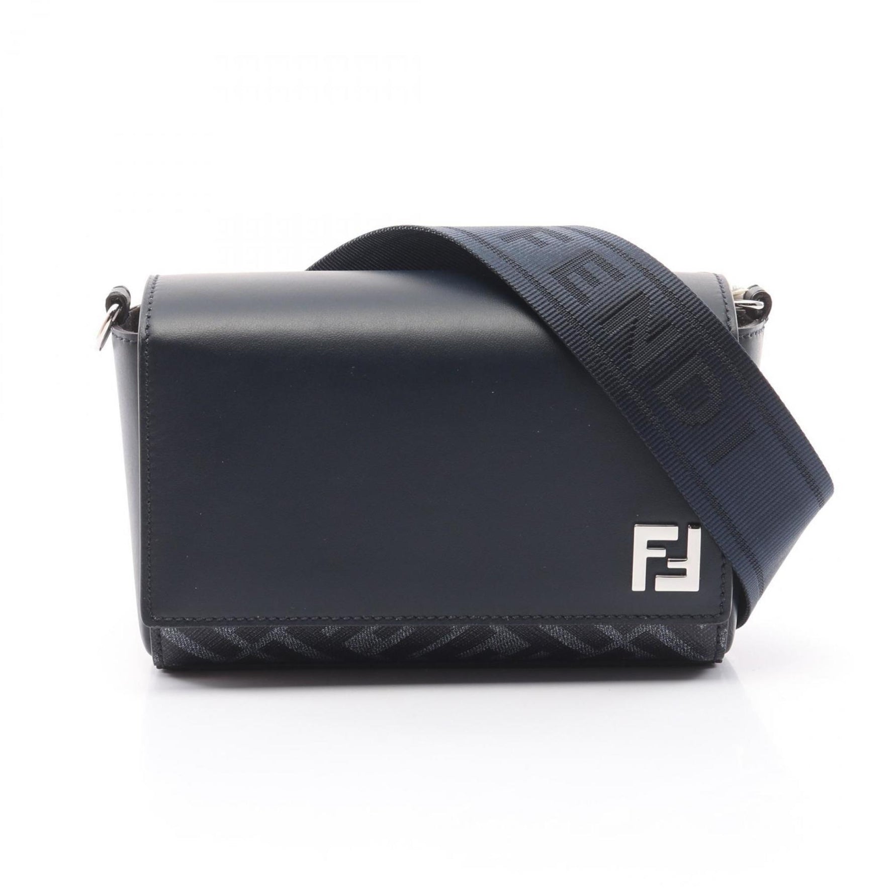 FENDI FF Squared Compact Bag Shoulder Leather Men's