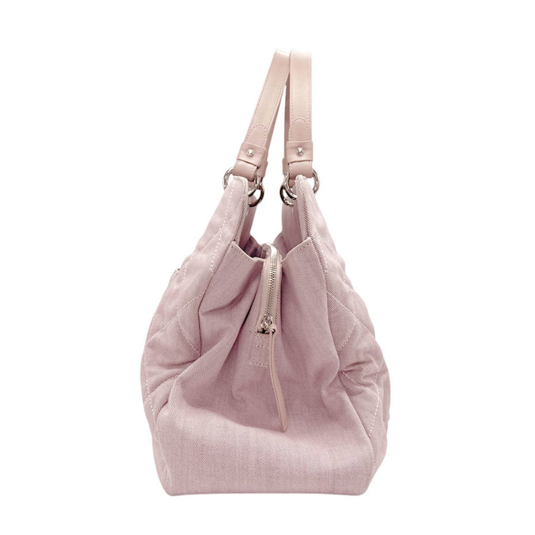 CHANEL Handbag Canvas Pink Purple Silver Women's n0845