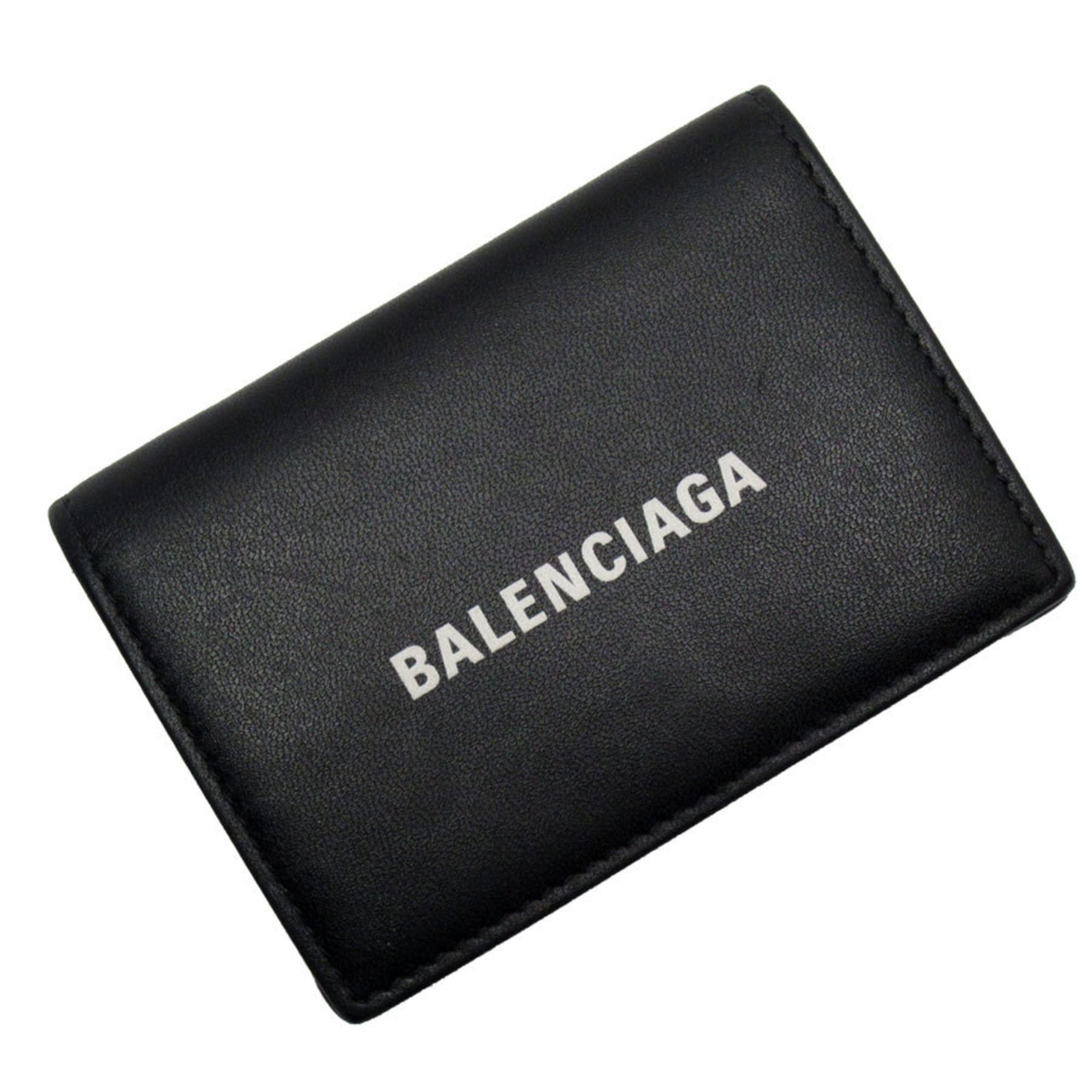 BALENCIAGA Tri-fold Wallet Leather Men's