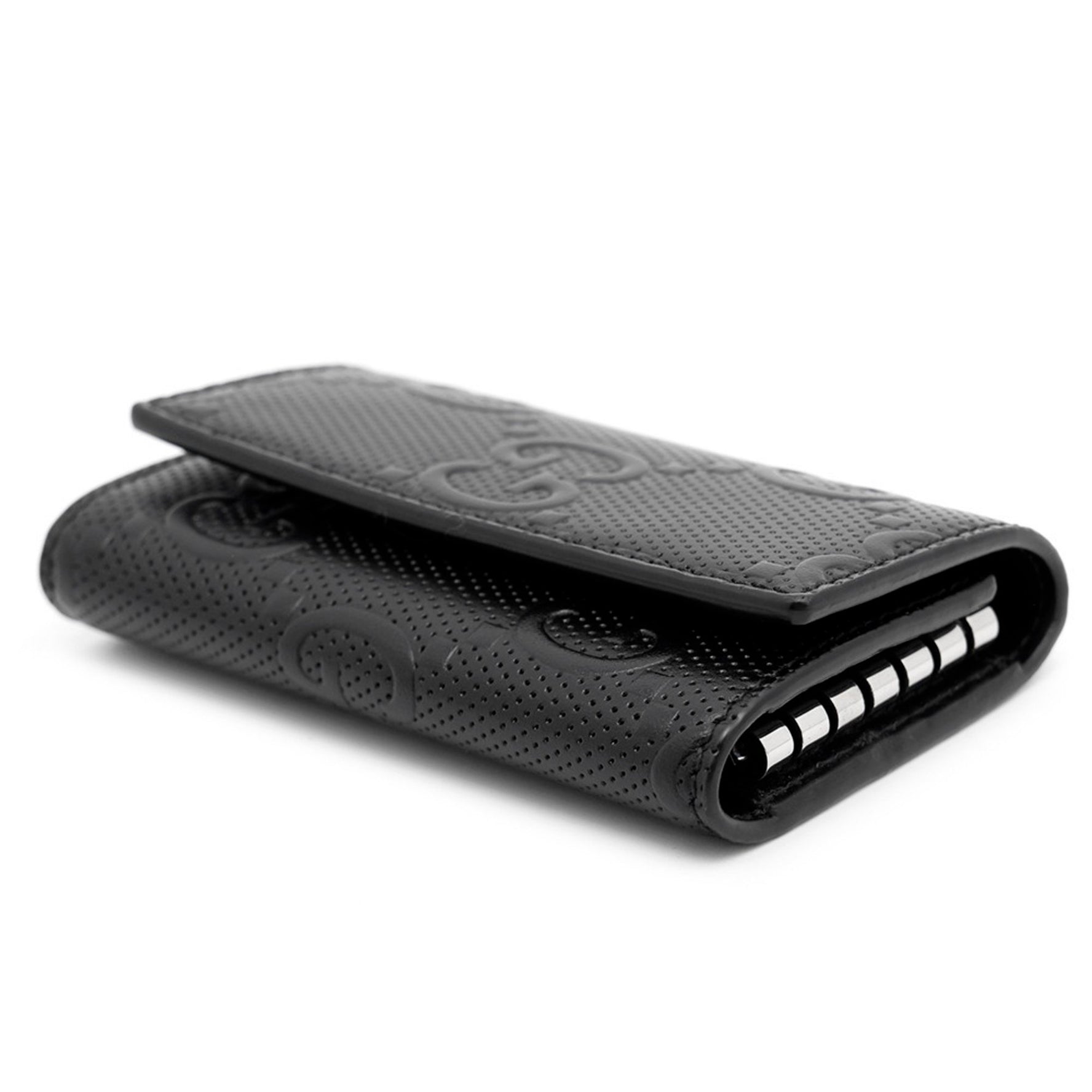 Gucci Case GG Embossed Leather Black