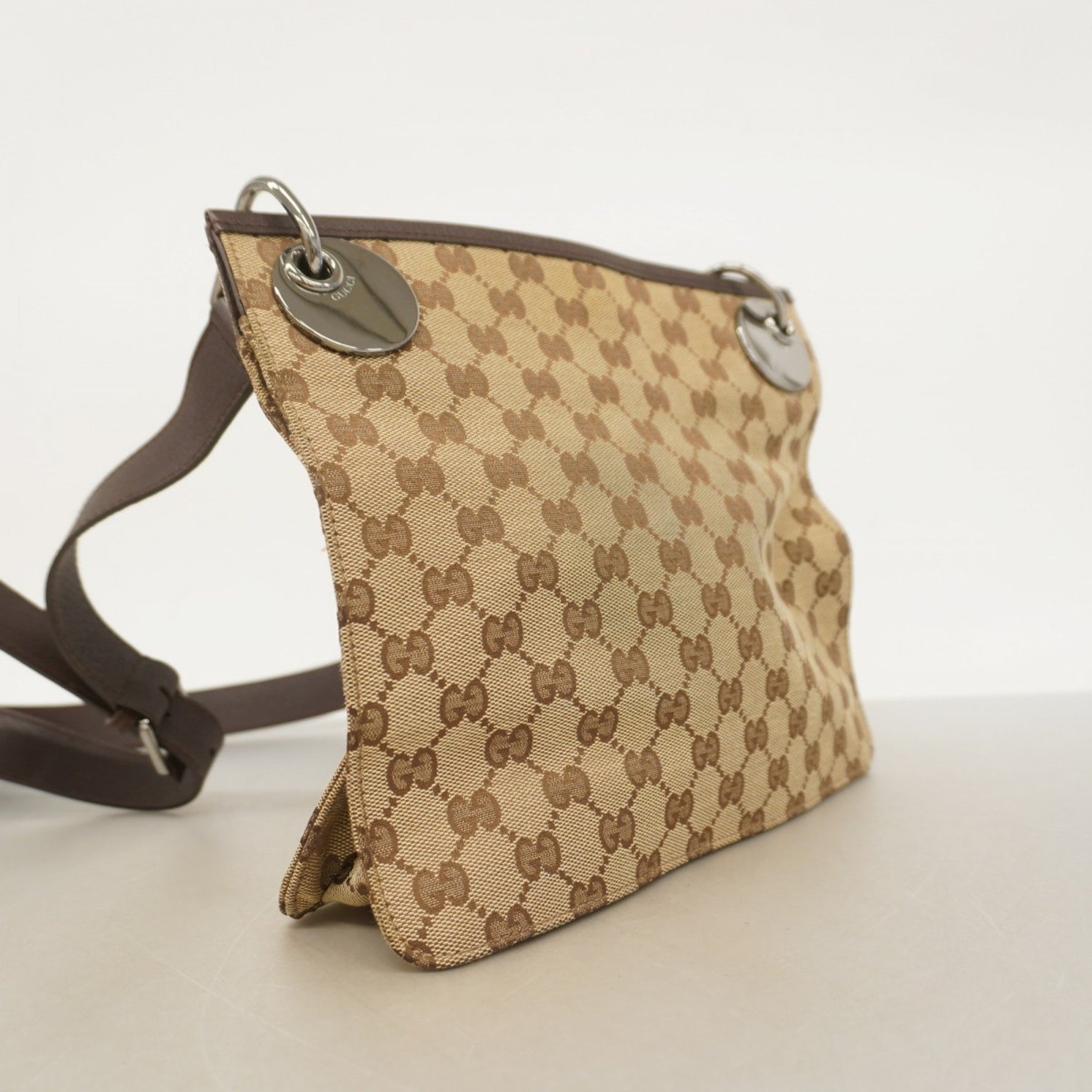 Gucci Shoulder Bag GG Canvas Beige Brown