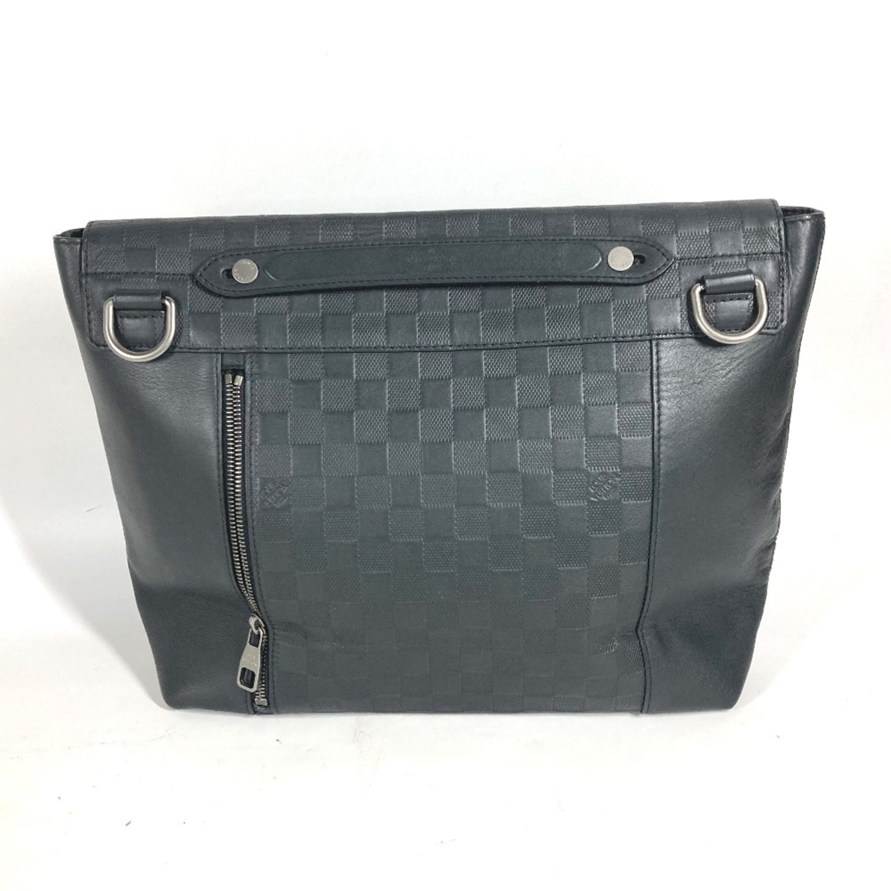 Louis Vuitton Damier Infini Loft Bag Flap Business Handbag Leather Men's Onyx Black