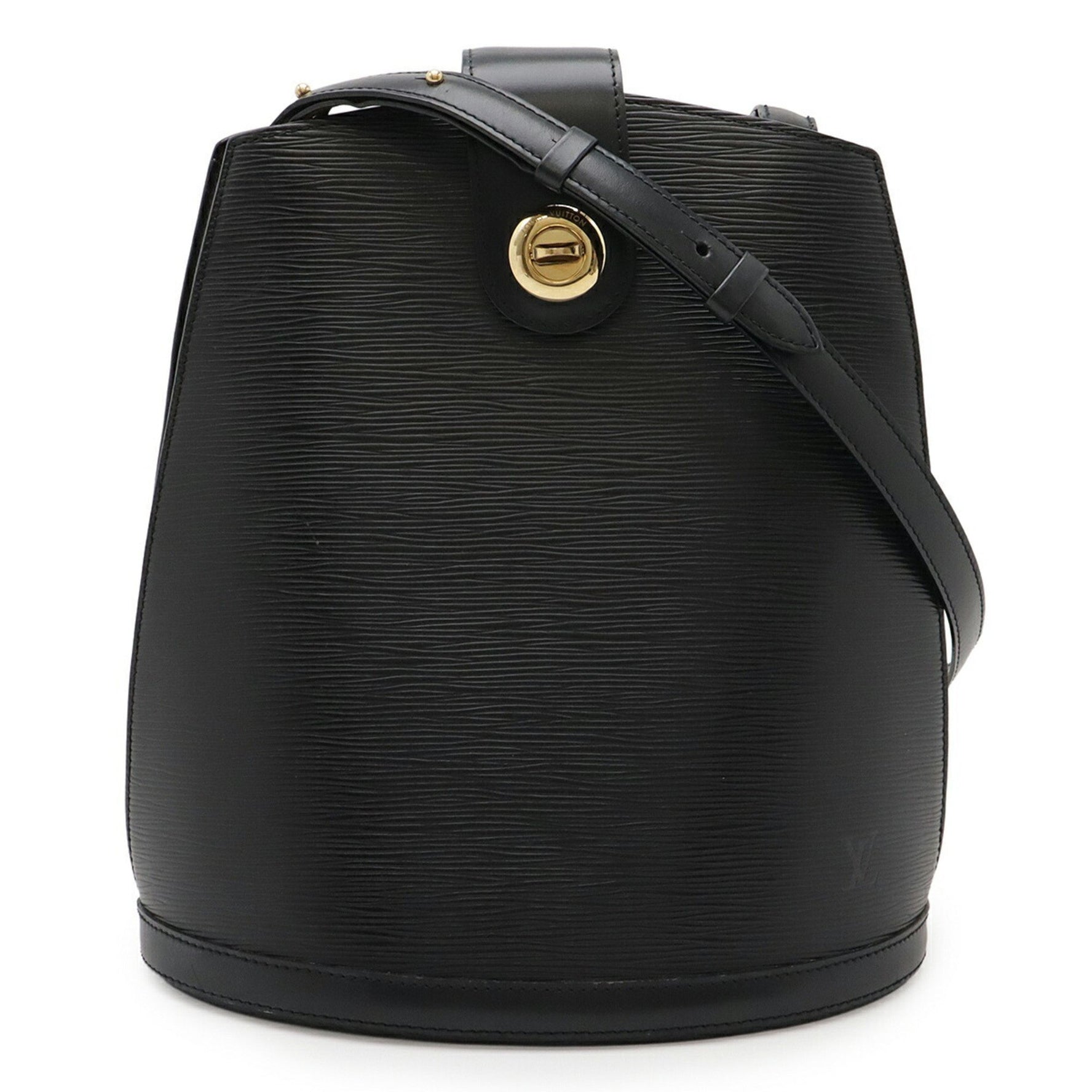 LOUIS VUITTON Epi Cluny Shoulder Bag Leather Black