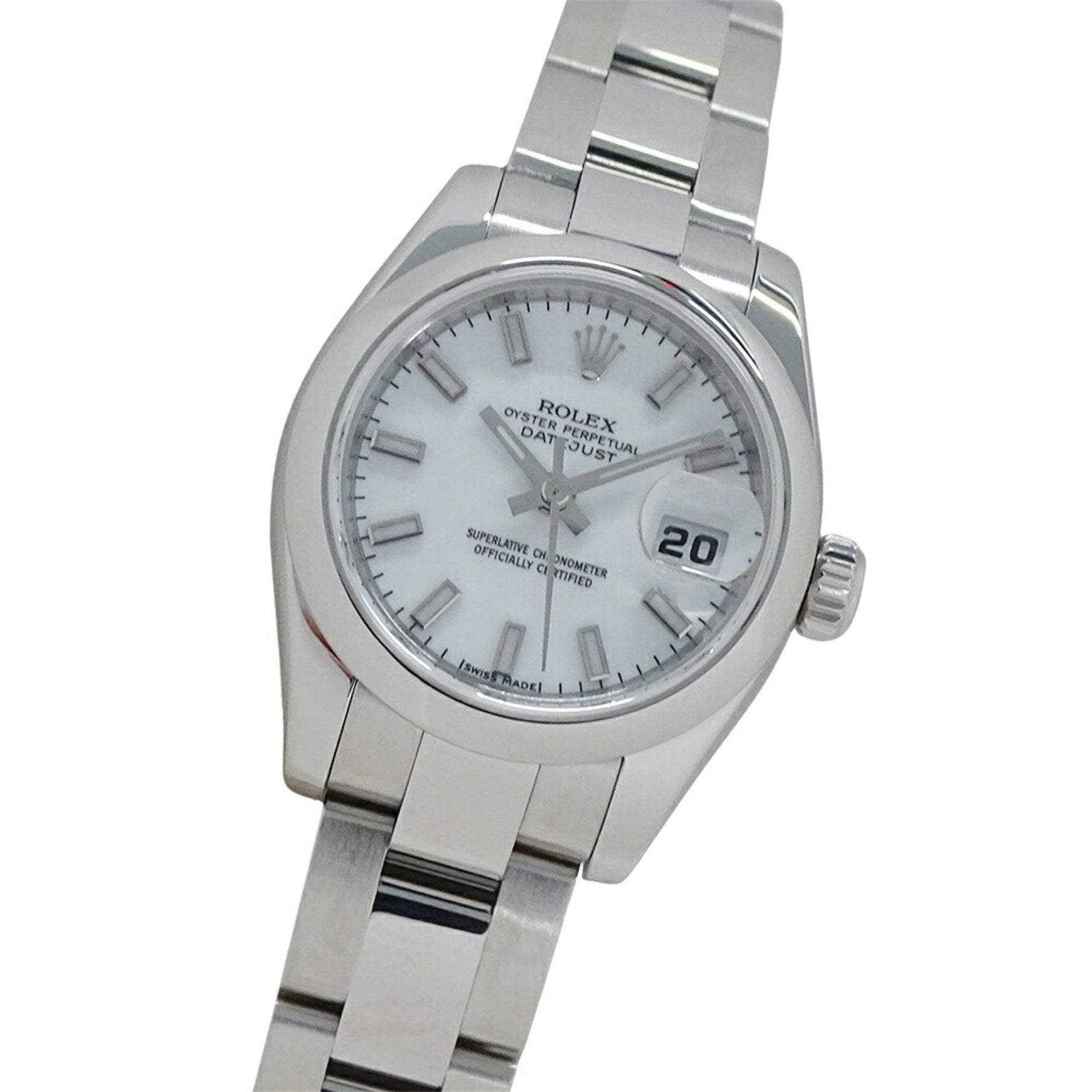 Rolex Datejust M-number Women's Automatic Watch, Stainless Steel, Silver, White, Roulette, Polished