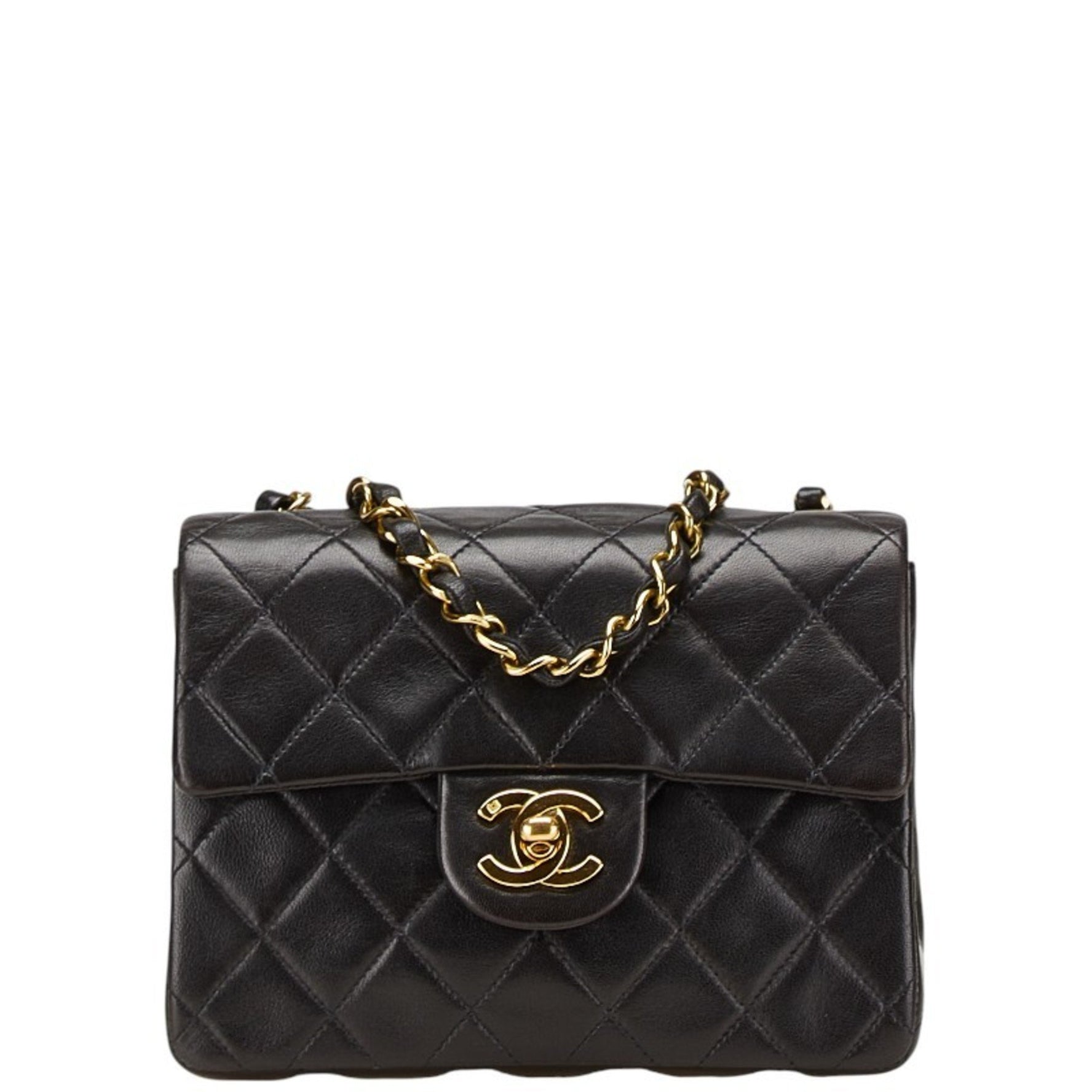 CHANEL Matelasse Coco Mark Chain Shoulder Bag in Lambskin