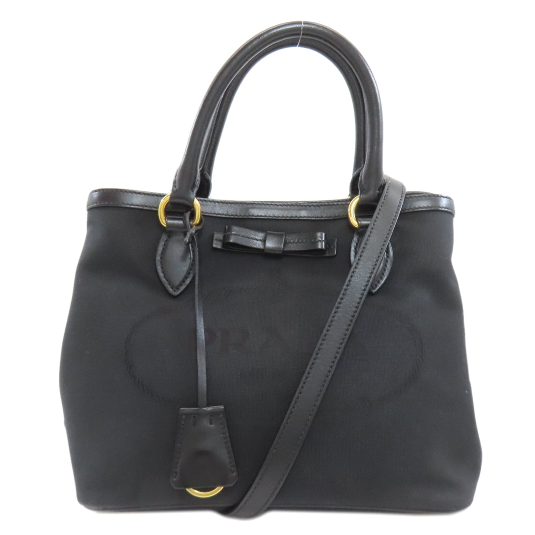 Prada Fiocco Canvas Handbag