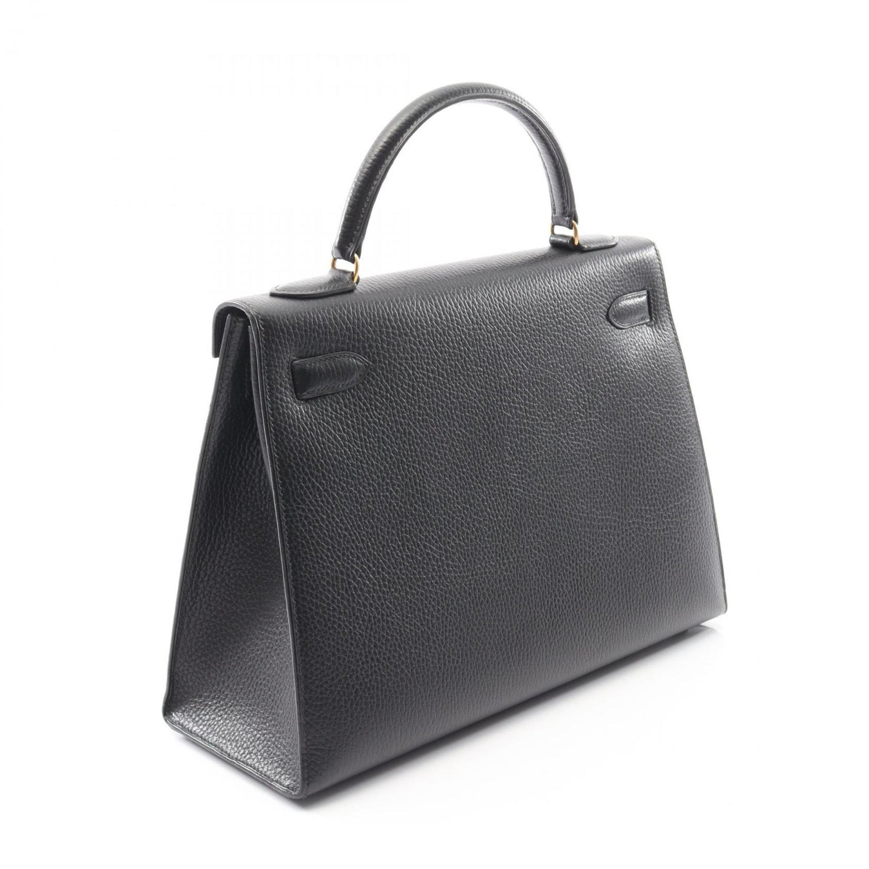 Hermes Kelly 32 handbag, leather Ardennes, women's, black