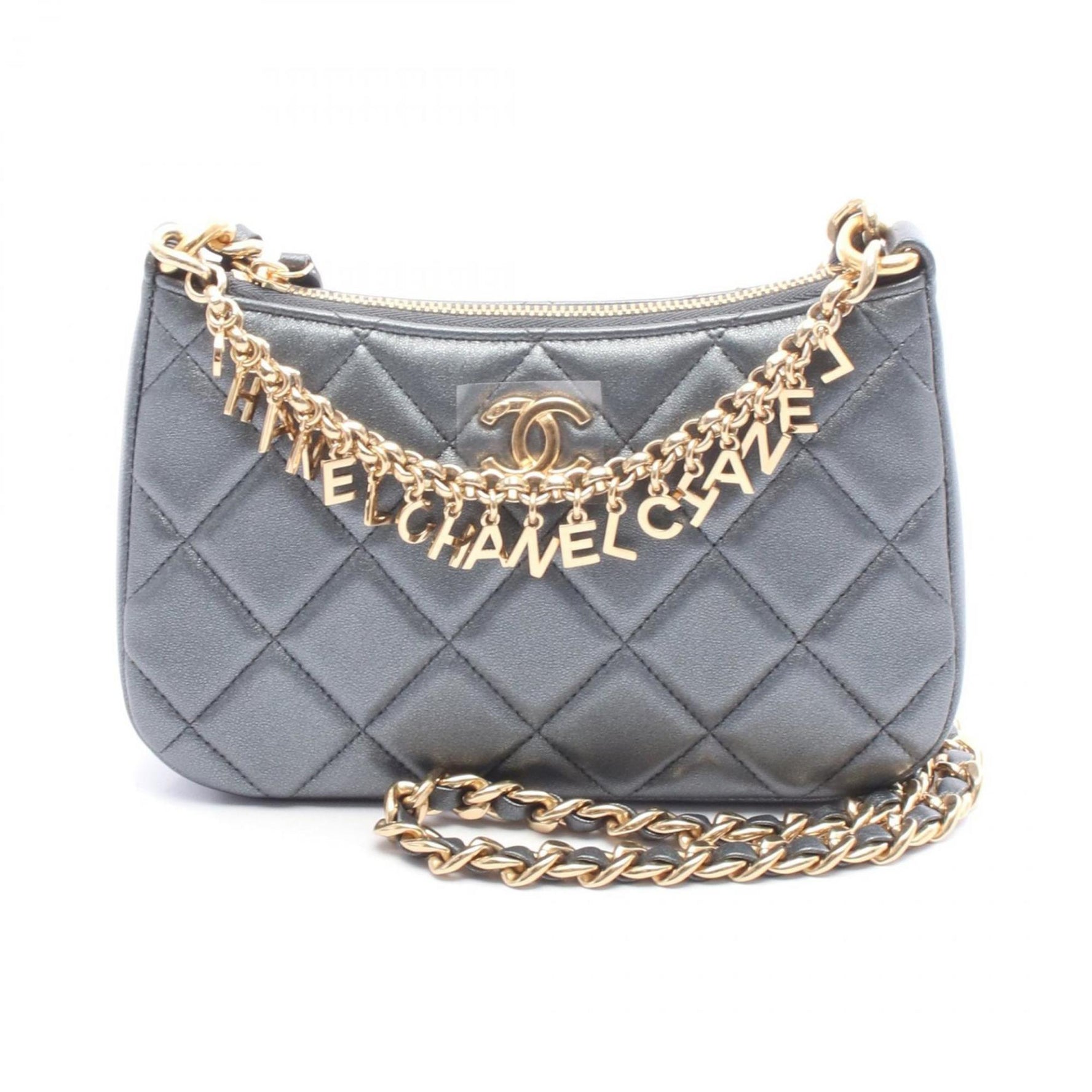 CHANEL Matelasse Coco Mark Shoulder Bag in Lambskin Leather