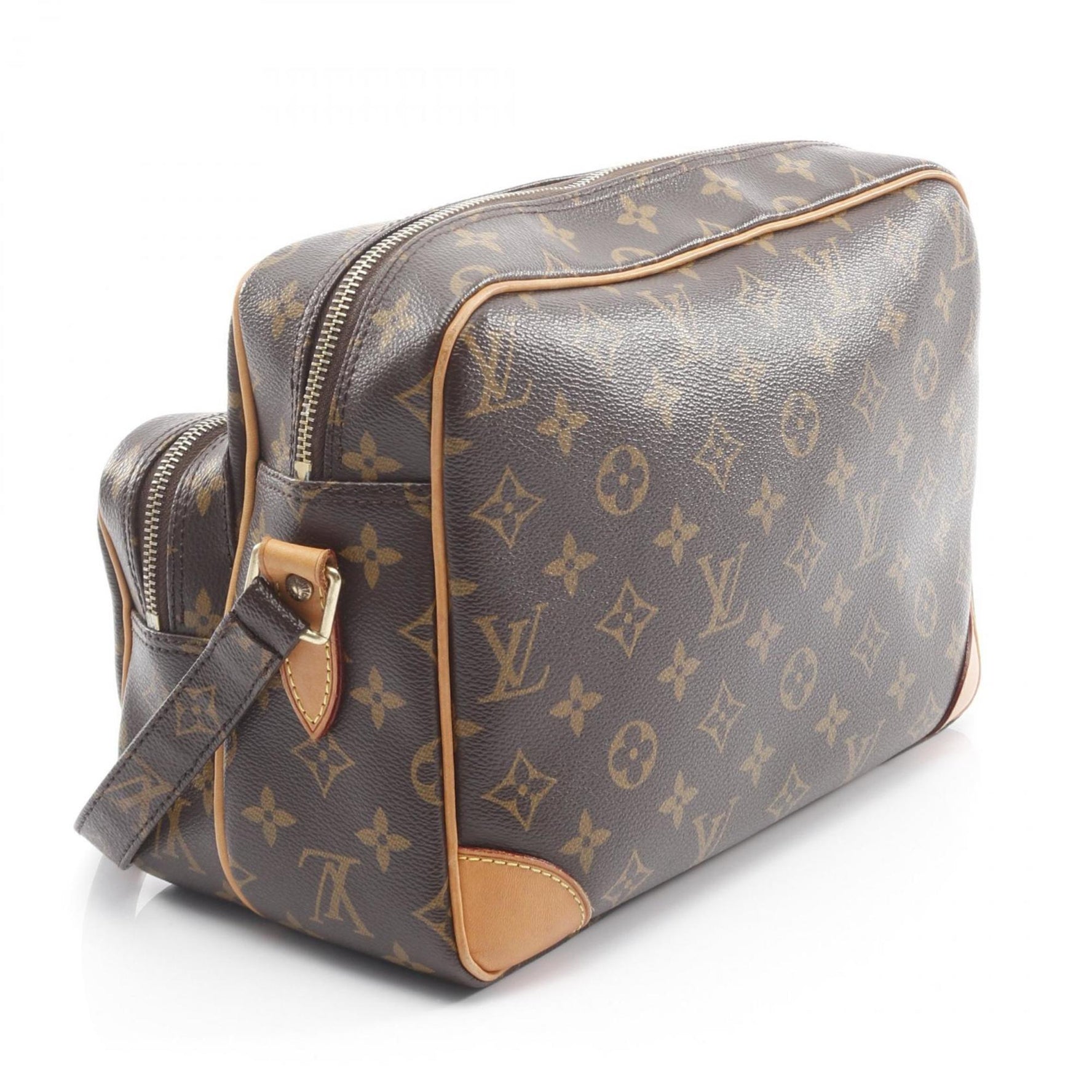 Louis Vuitton Nile Shoulder Bag, Coated Canvas and Leather, Monogram, Brown