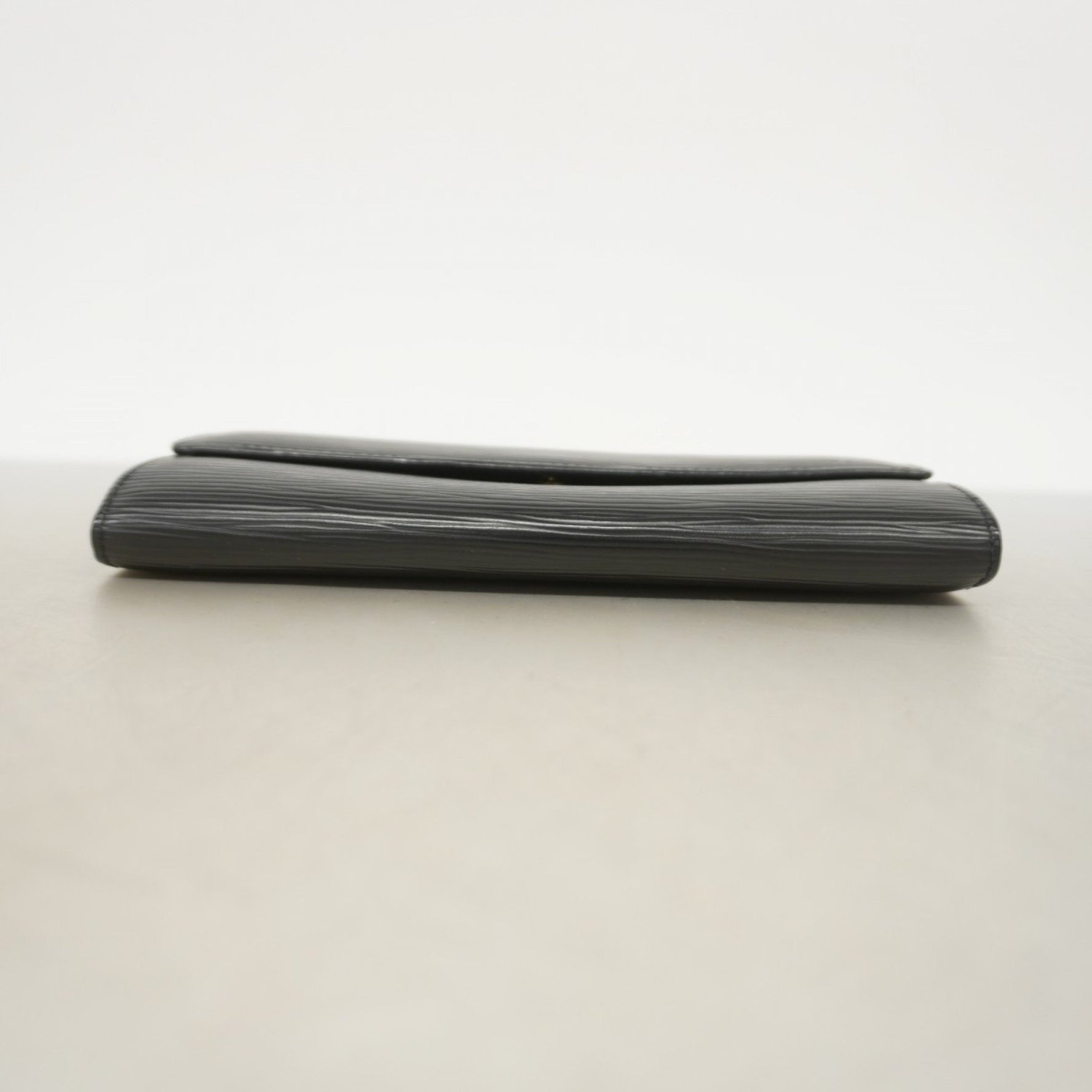 Louis Vuitton Epi Leather Long Wallet Porte Monnaie Credit M63592 Noir Women's