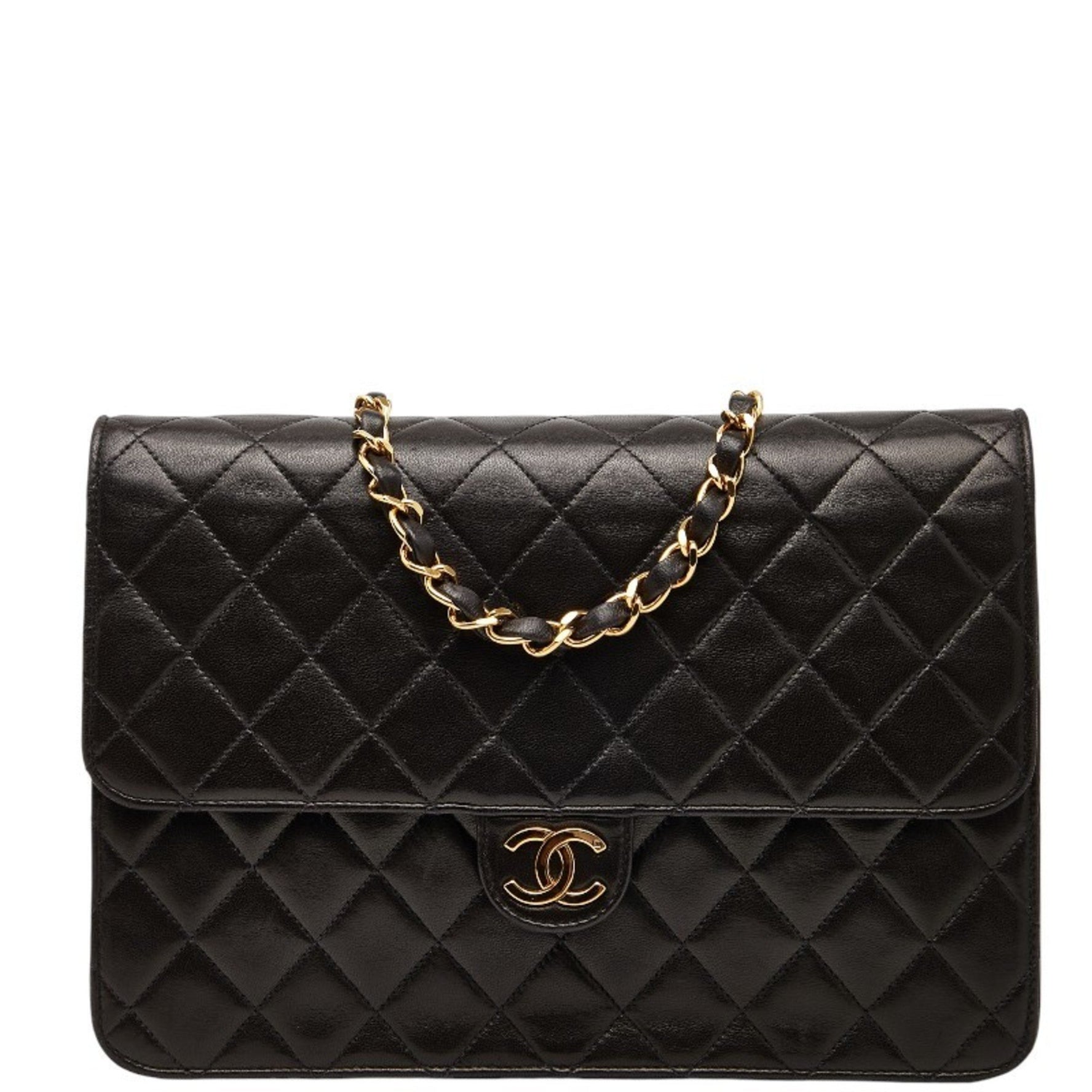 CHANEL Matelasse Coco Mark Chain Shoulder Bag in Lambskin