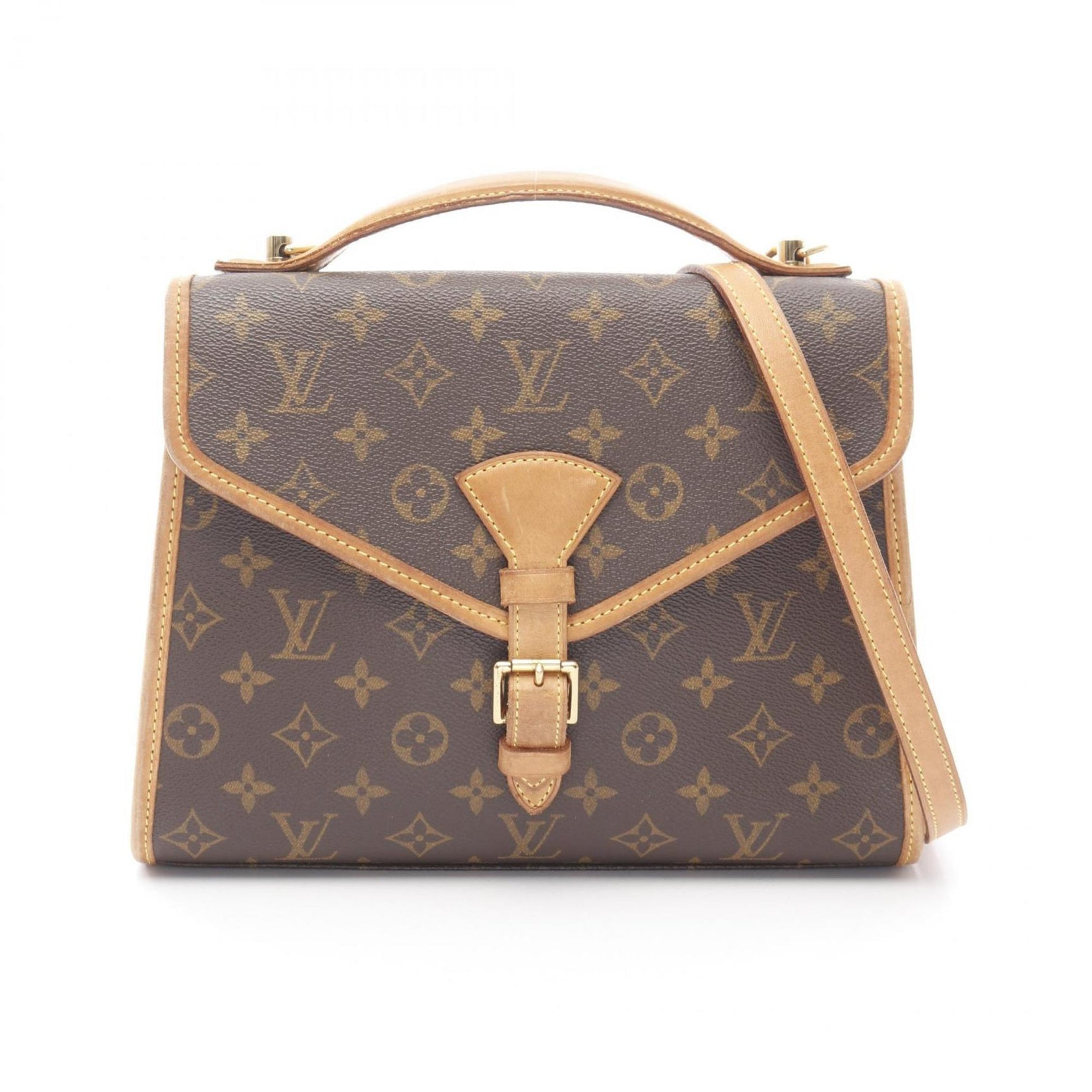 Louis Vuitton Bel Air Monogram Handbag, Coated Canvas and Leather, Brown