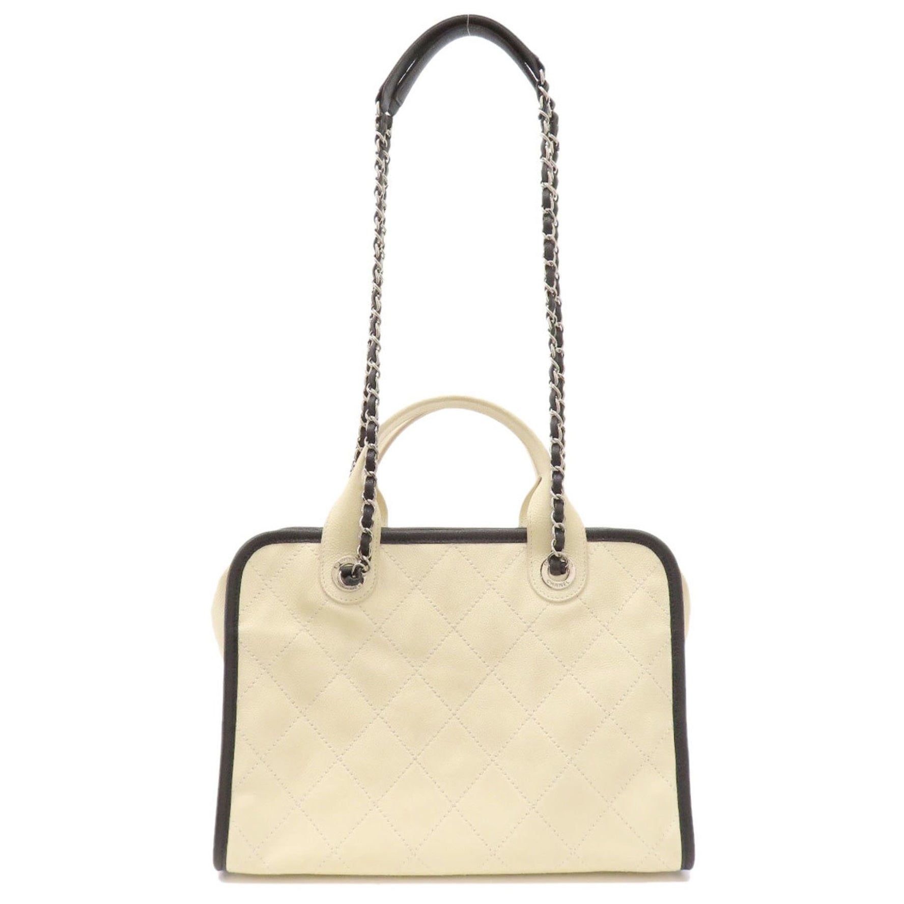 CHANEL Coco Mark Tote Bag Caviar Skin