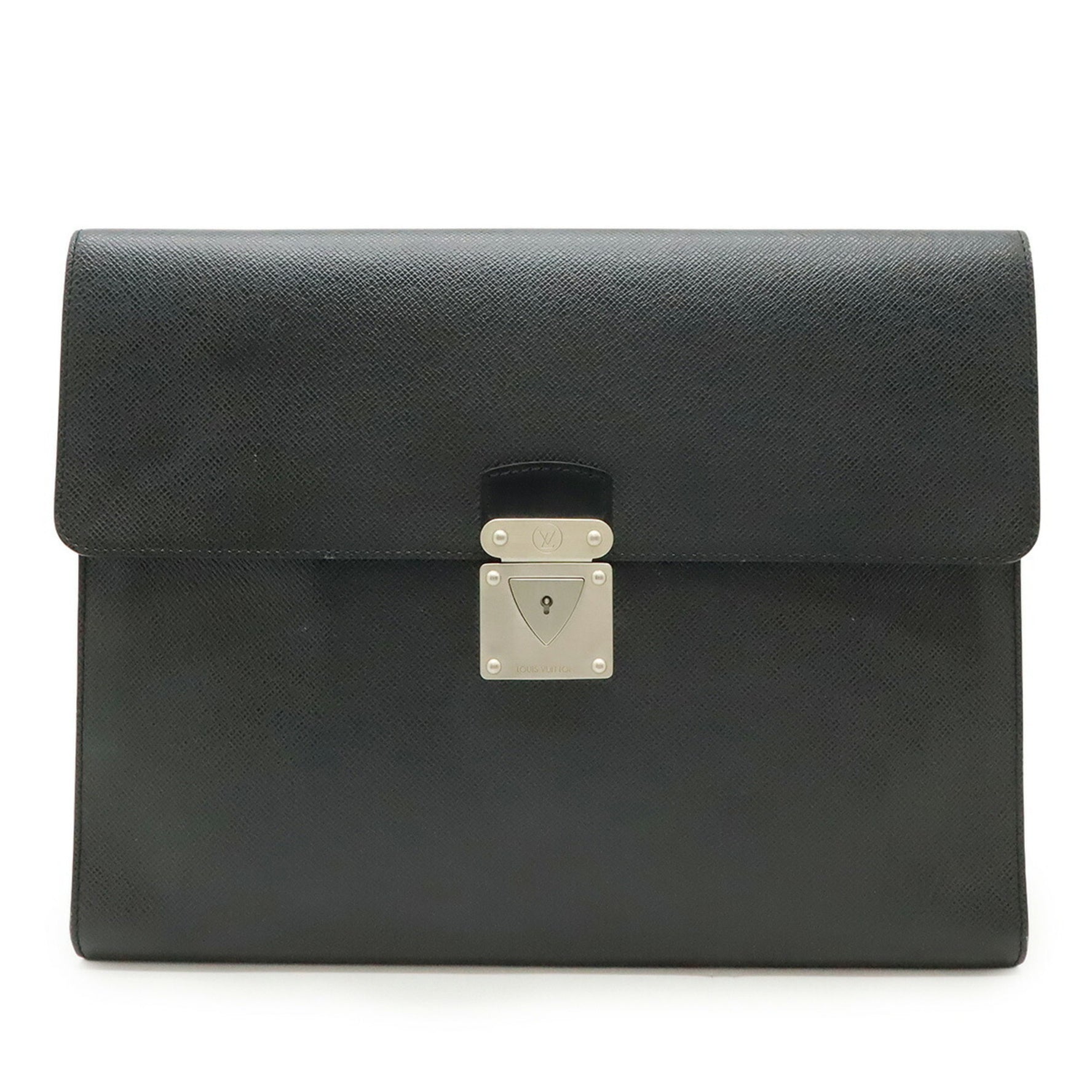 Louis Vuitton Taiga Minute Bag Document Case Leather Ardoise Black