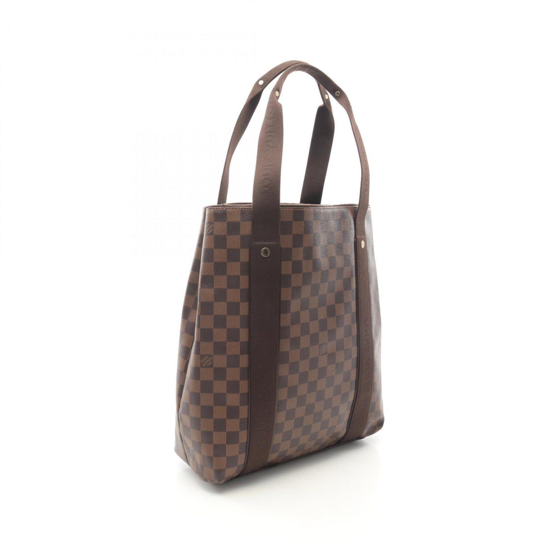 Louis Vuitton Cabas Bobur Tote Bag, Coated Canvas and Leather with Damier Finish, Brown, Men's