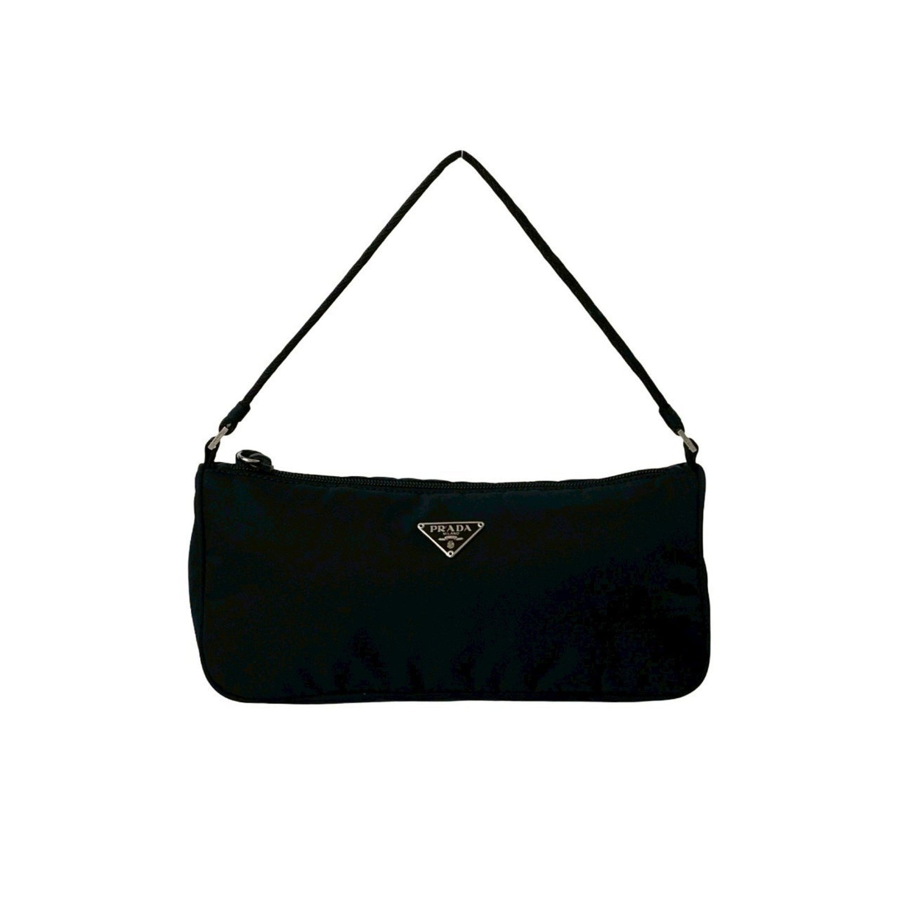 PRADA Triangle Logo Plate Hardware Tessuto Nylon Mini Handbag/One Shoulder Bag/Pouch