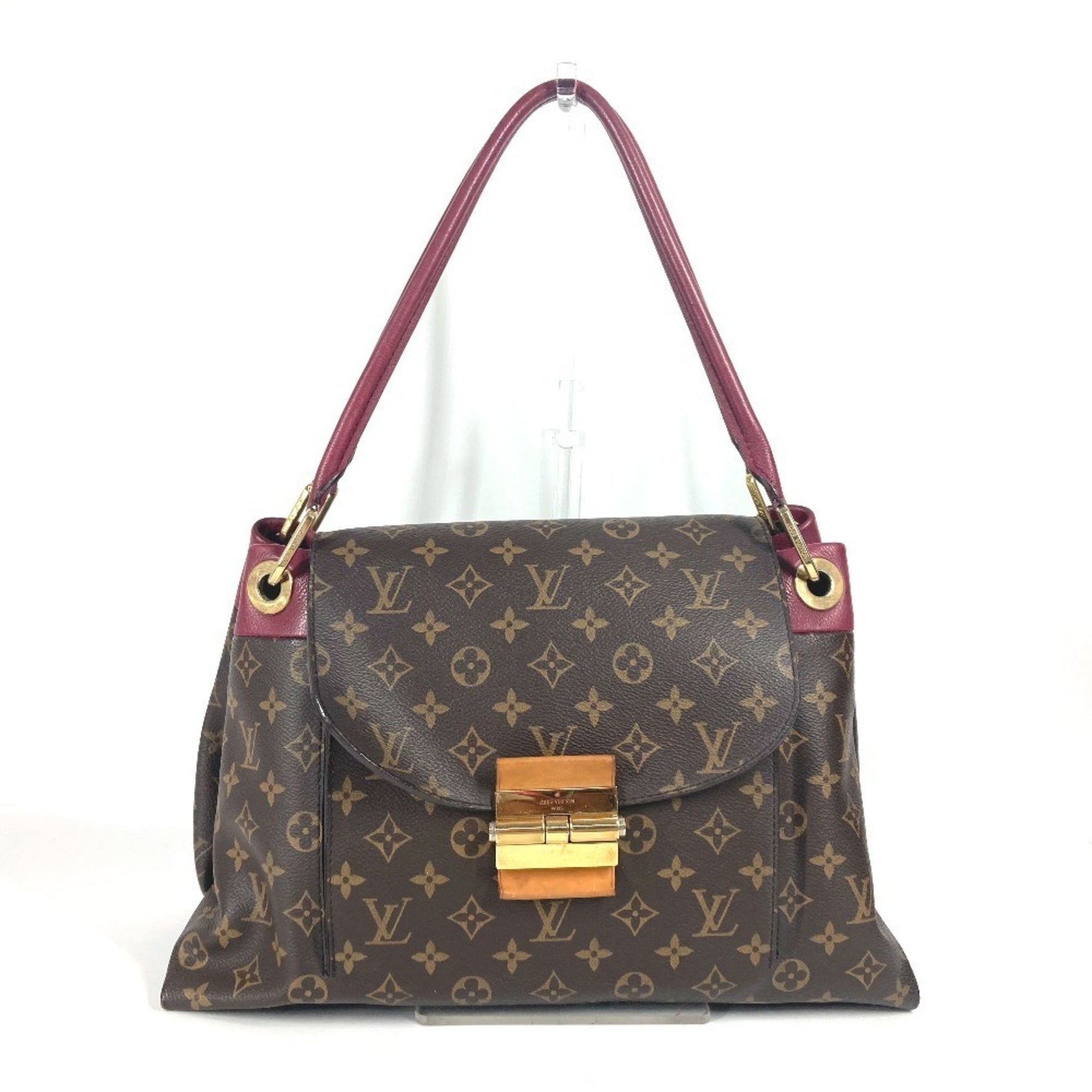 LOUIS VUITTON M40816 Monogram Olympe Auror Handbag Bag Flap Shoulder Canvas Women's Purple