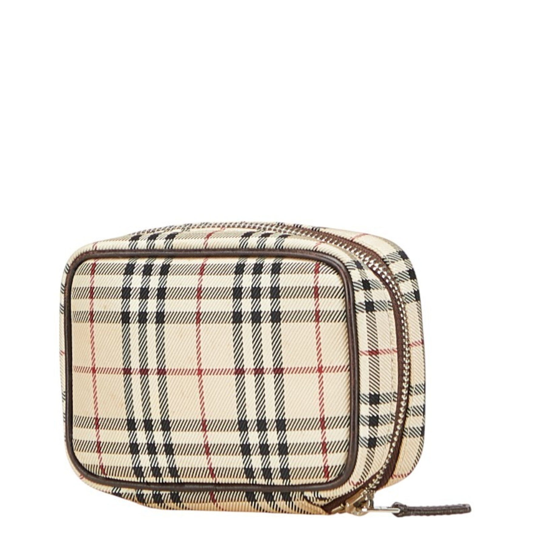 Burberry Nova Check Pouch in Canvas and Leather