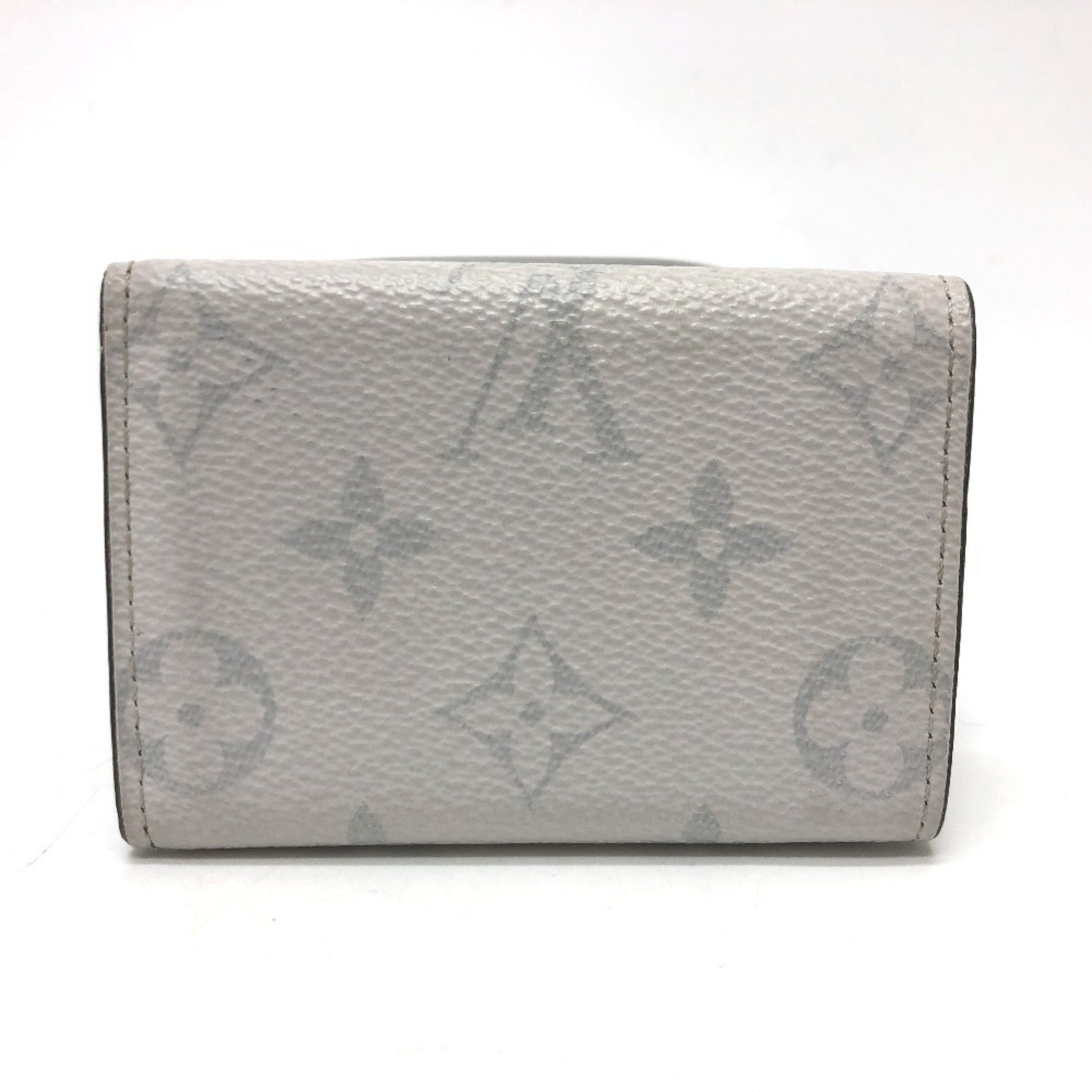 LOUIS VUITTON M67621 Taiga Rama Monogram Discovery Compact Wallet, Tri-fold Canvas, Men's, White