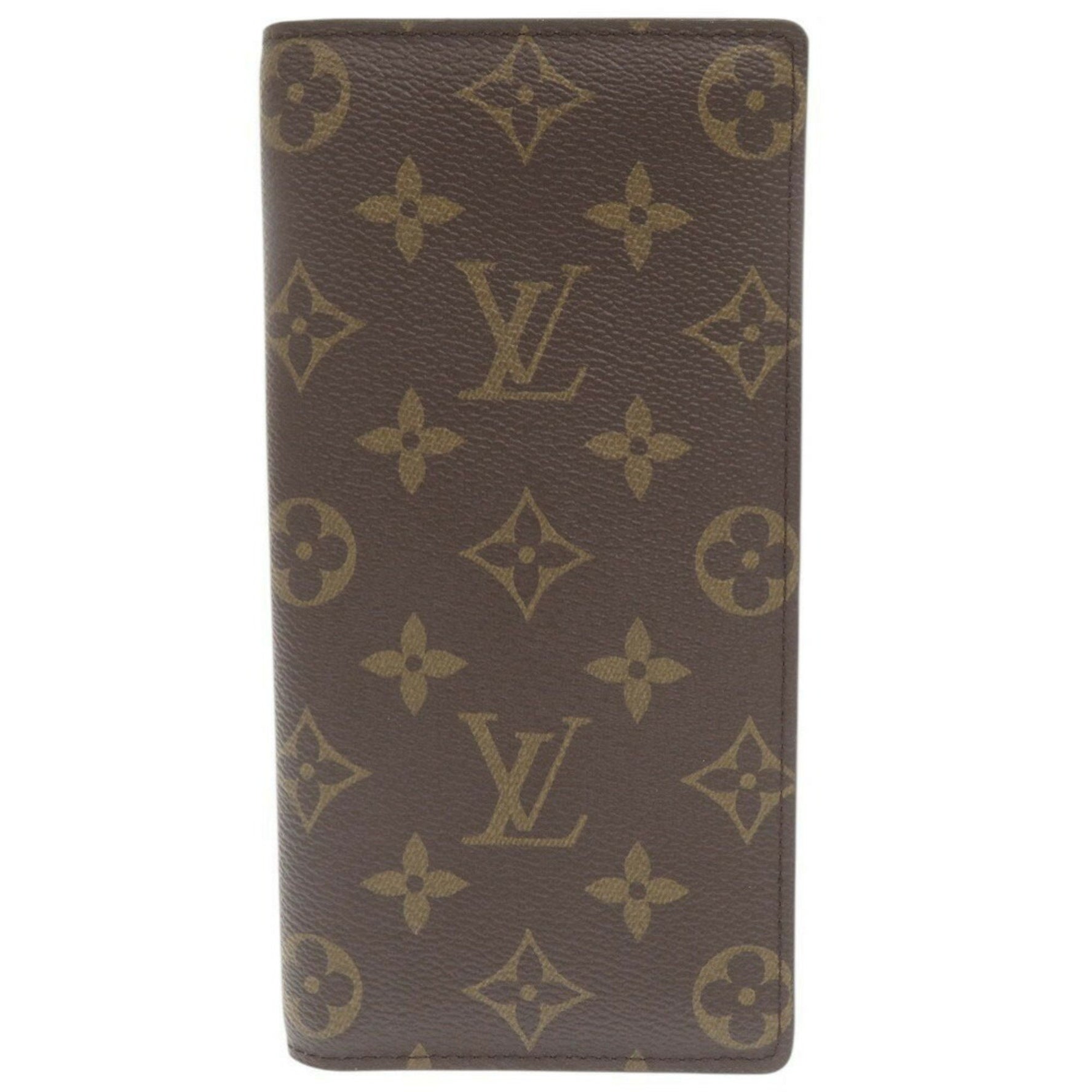Like new Louis Vuitton Portefeuille Columbus Monogram M60252 Brown Long Wallet LV 0469LOUIS VUITTON
