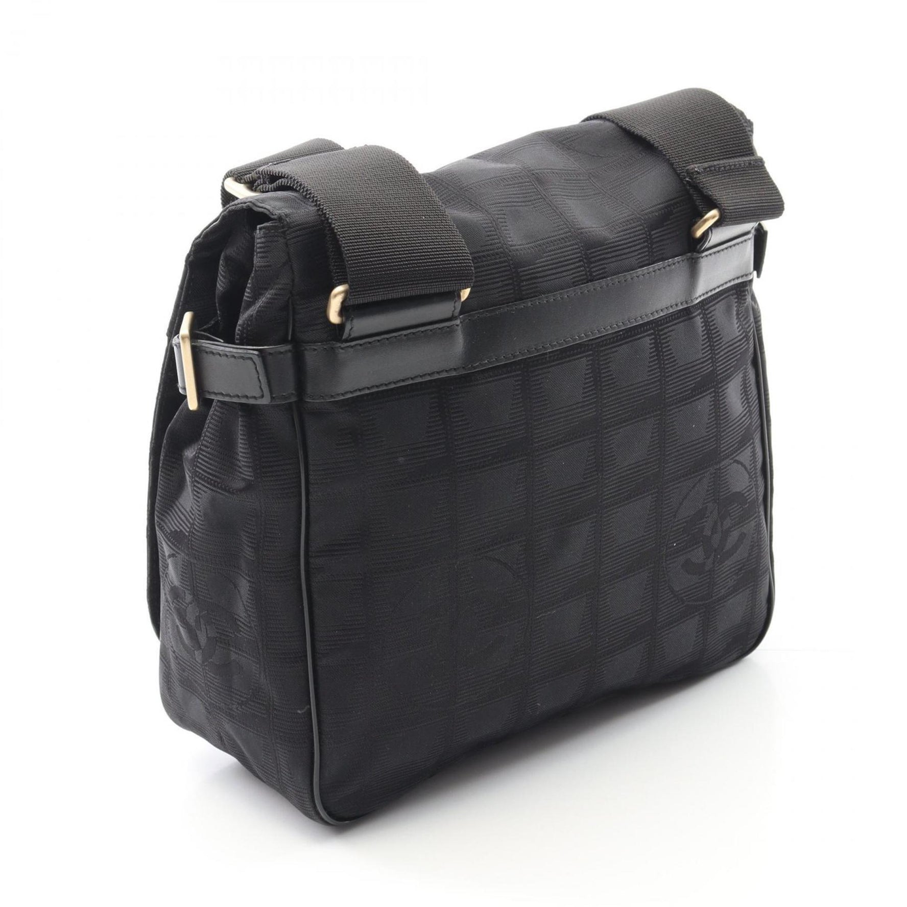 CHANEL New Travel Line Shoulder Bag, Nylon Canvas