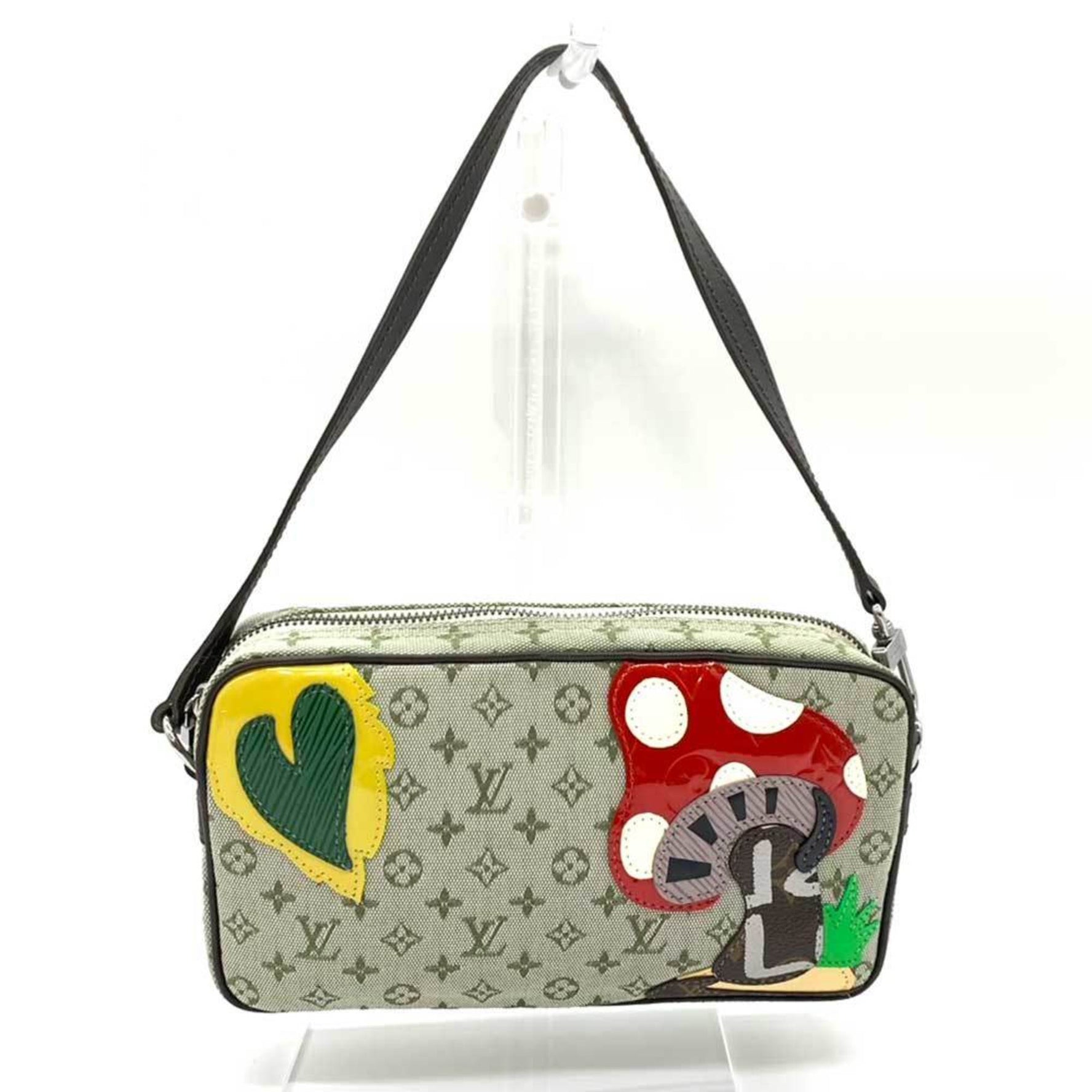 Louis Vuitton Bag Comte de Fais Pochette Fairy Tail Khaki Green Multicolor Handbag One Handle Pouch Mushroom Heart Ladies Monogram LOUISVUITTON