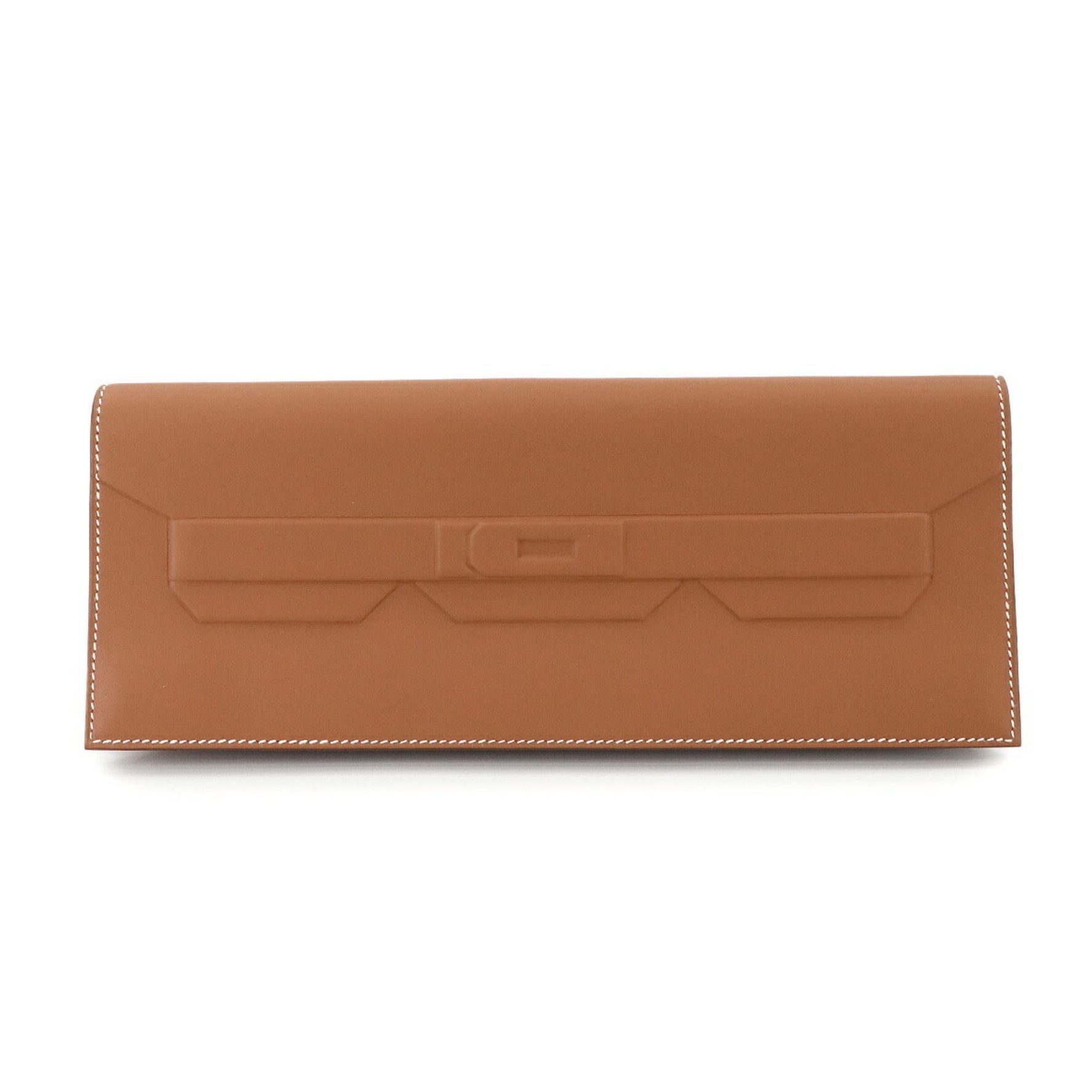 Hermes Hermès Pochette Birkin Shadow Swift Gold Clutch Bag with B Stamp