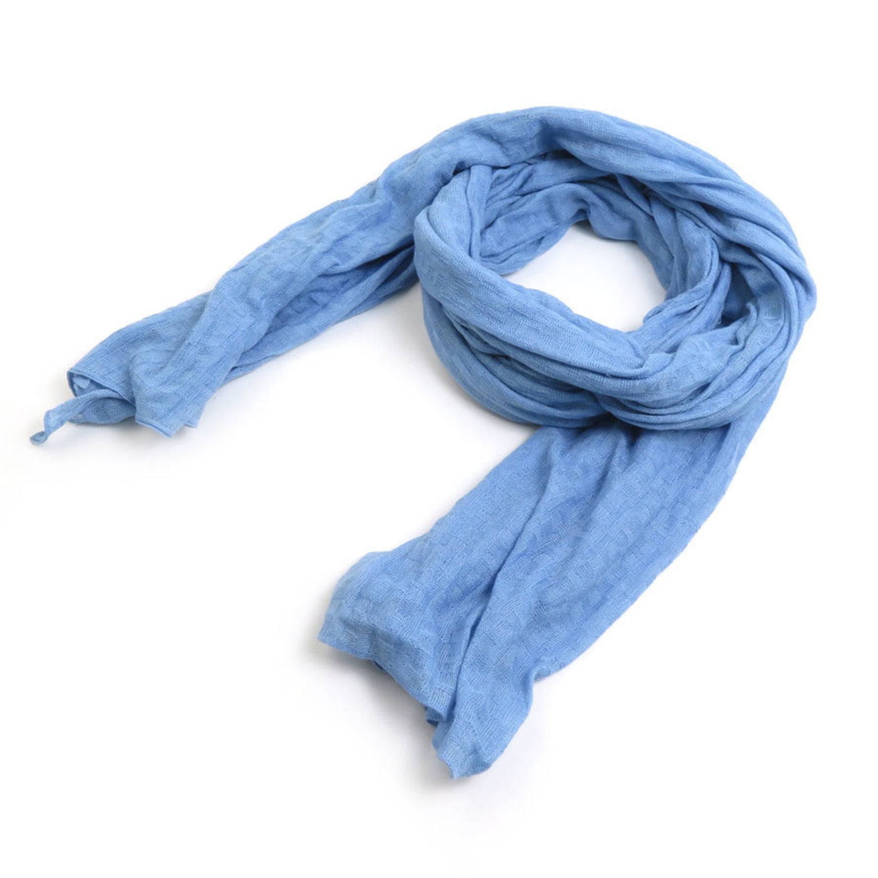 Hermes H Scarf/Shawl, Cotton, Blue, Women's, e60742a