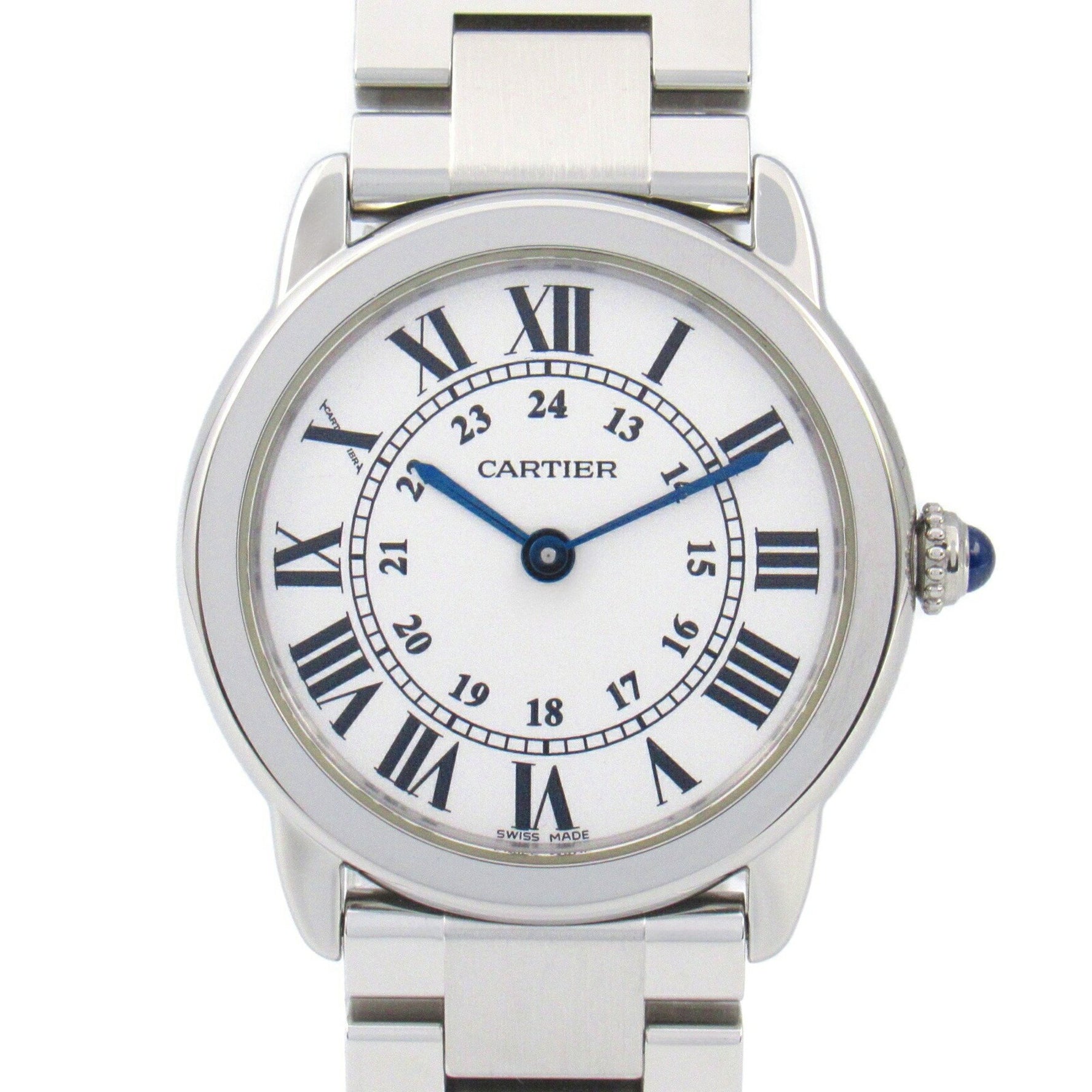 Cartier Rondo Solo SM Watch Stainless Steel Women's White W6701004