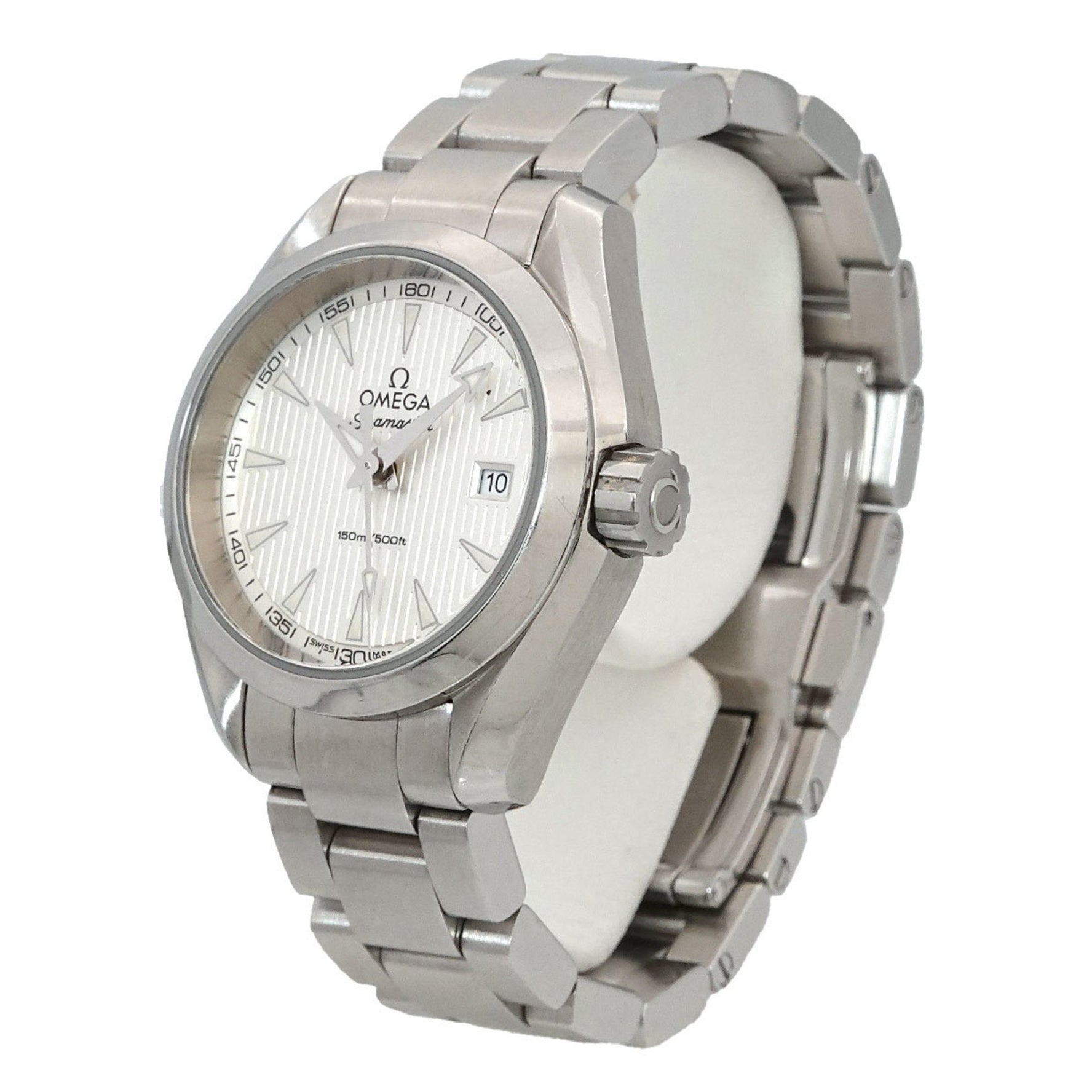 OMEGA Seamaster Aqua Terra 231 10 30 60 02 001 Women's Watch with Date Display, Silver Quartz Movement