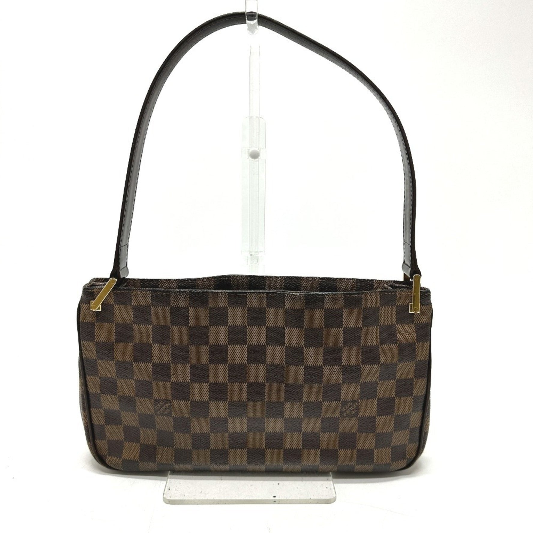 LOUIS VUITTON N51129 Damier Aubergine Shoulder Bag, Canvas, Women's, Ebene Brown
