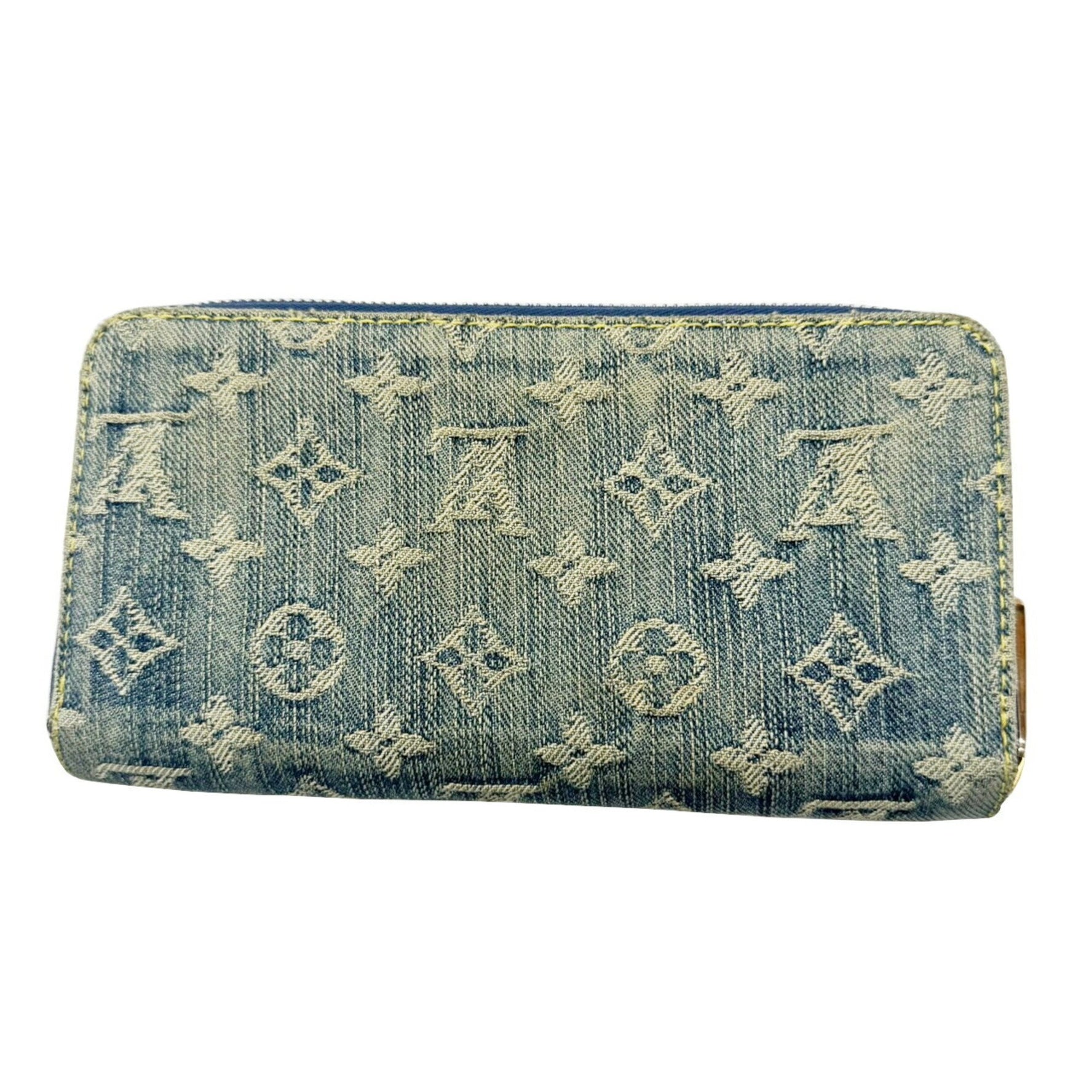 Louis Vuitton Zippy Wallet Monogram Denim Round Zip Long Men's