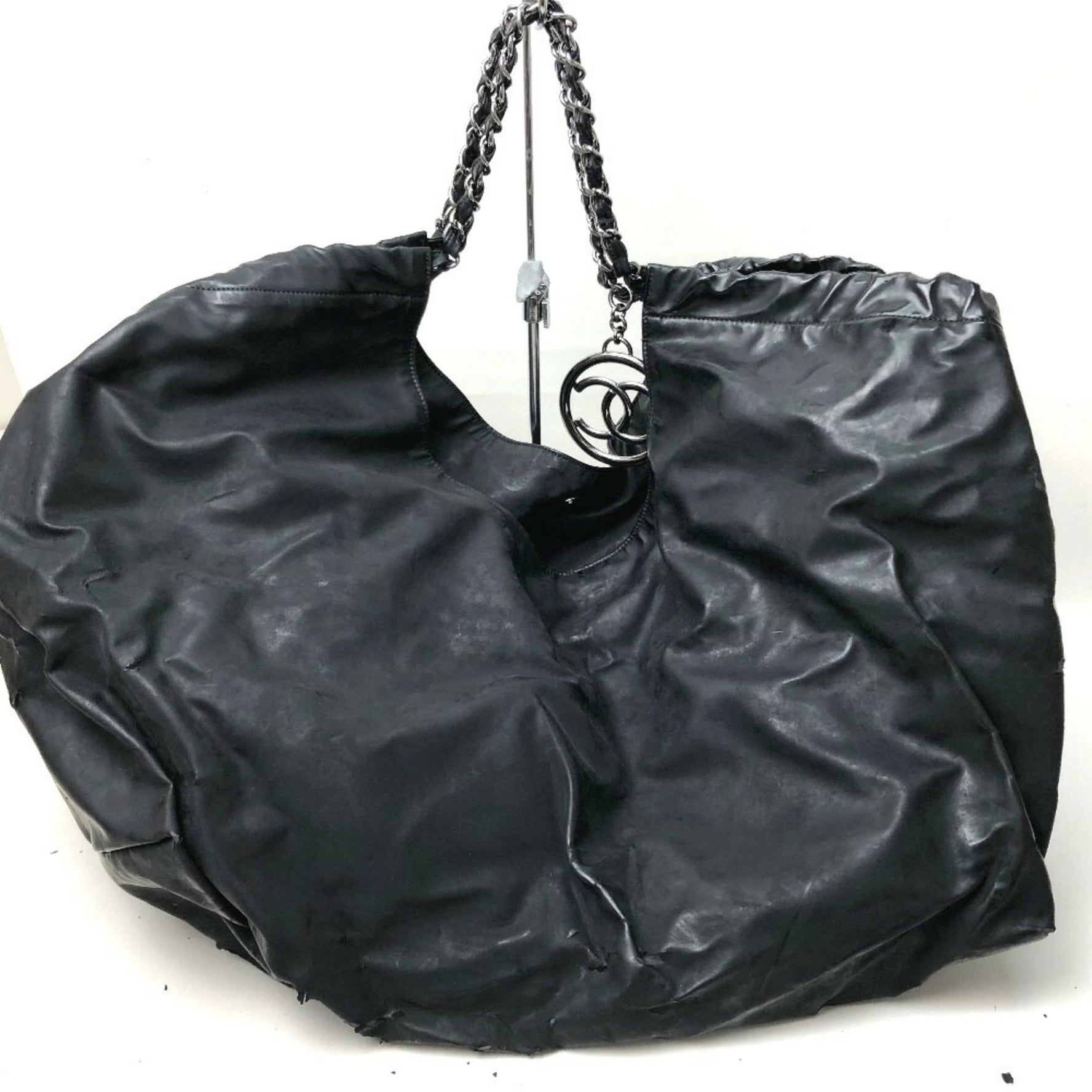 CHANEL Coco Cabas GM Chain Shoulder Bag, Enamel