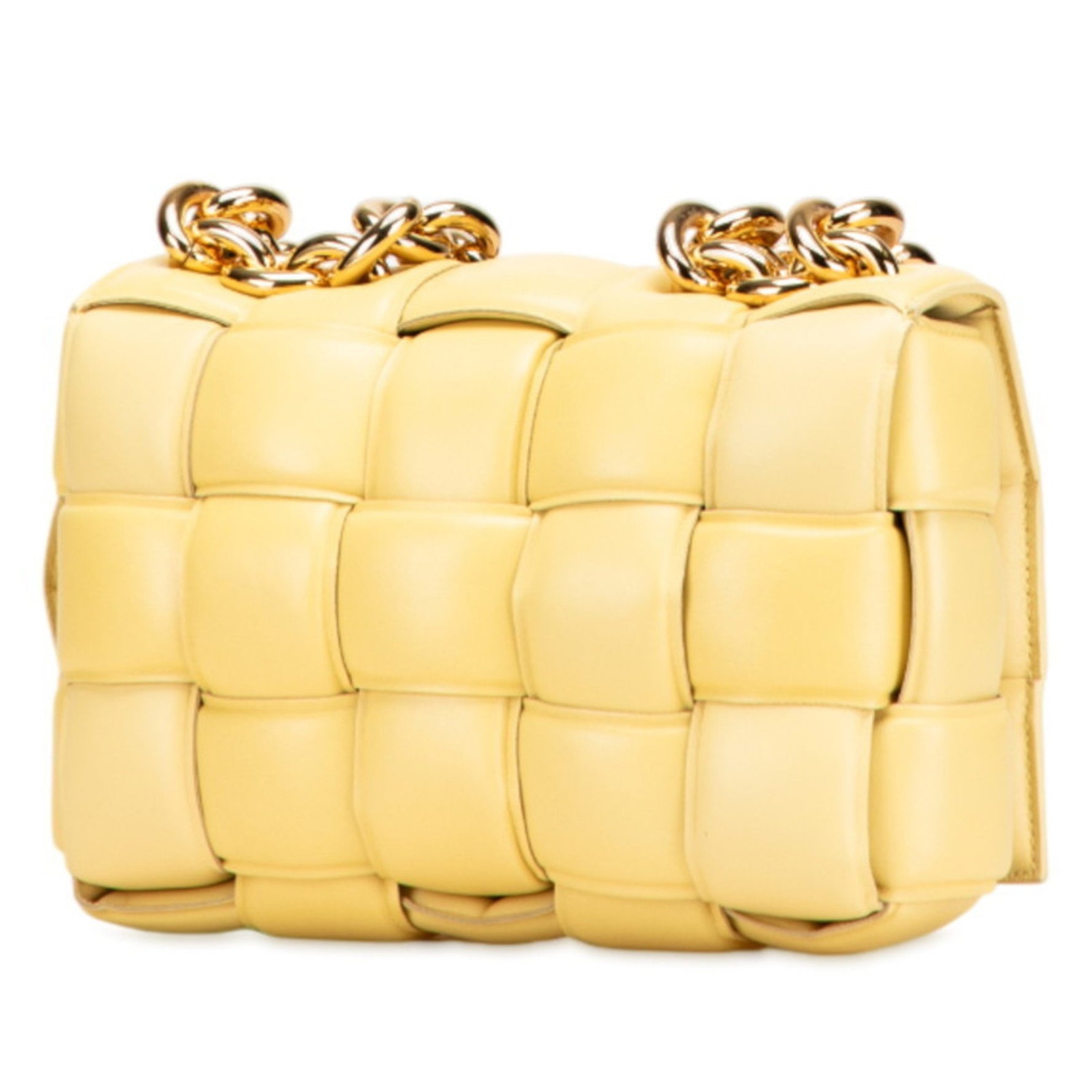 Bottega Veneta Maxi Intrecciato Cassette Chain Shoulder Bag in Leather