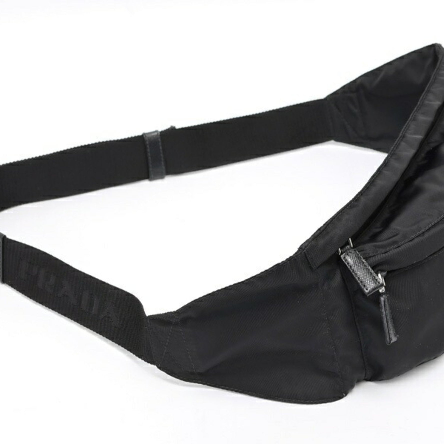 PRADA Nylon Belt Bag Body 2VL132 Black S-157631