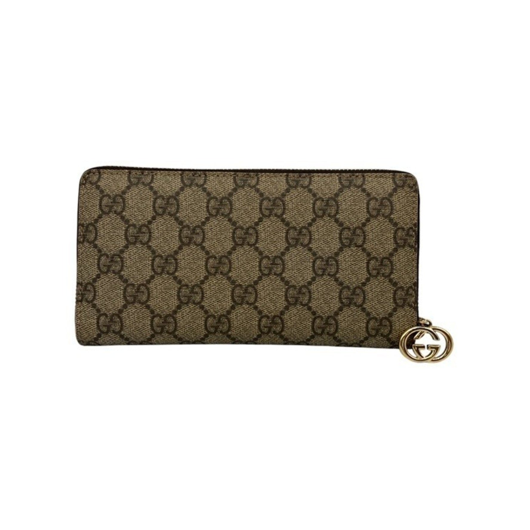 GUCCI GG Supreme Round Long Wallet
