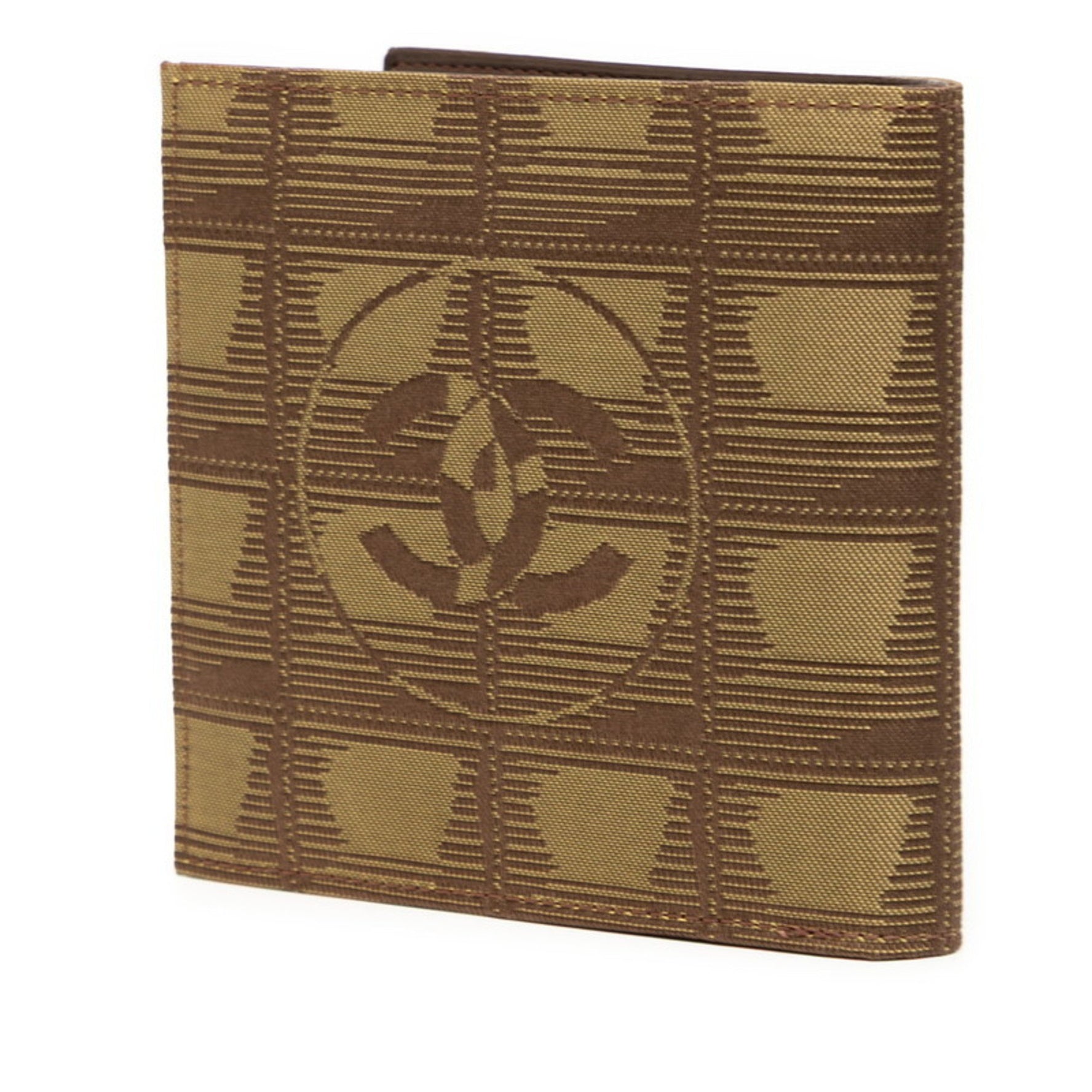 Chanel New Travel Line Coco Mark Bifold Wallet Nylon Leather