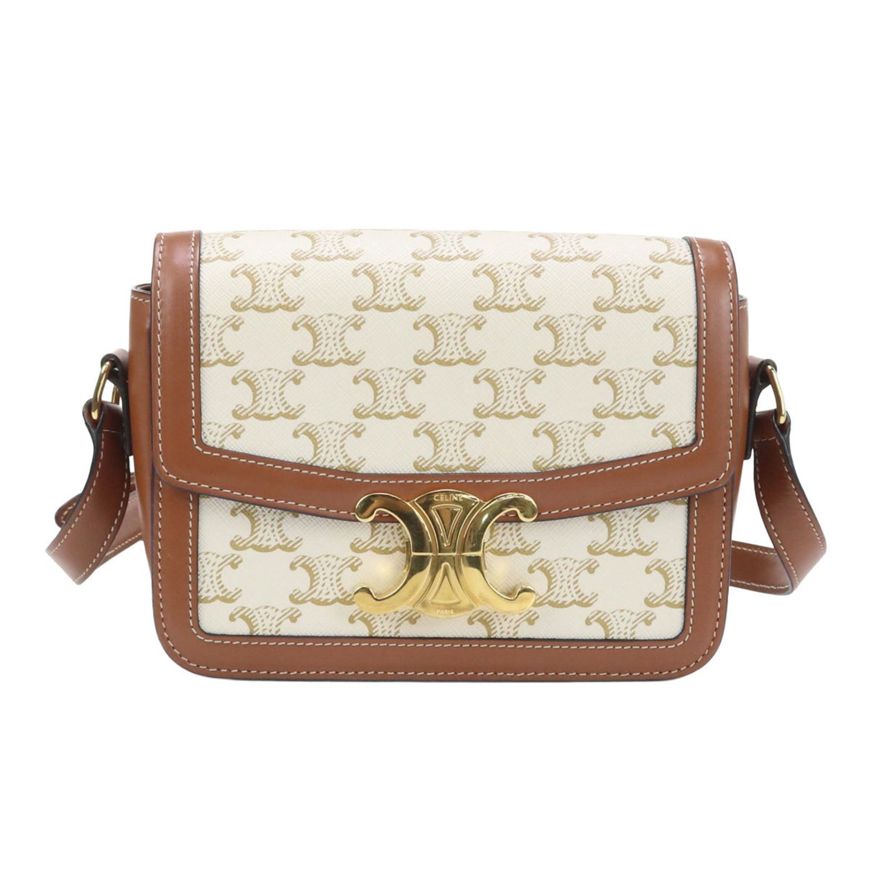 CELINE Teen Triomphe Canvas Shoulder Bag