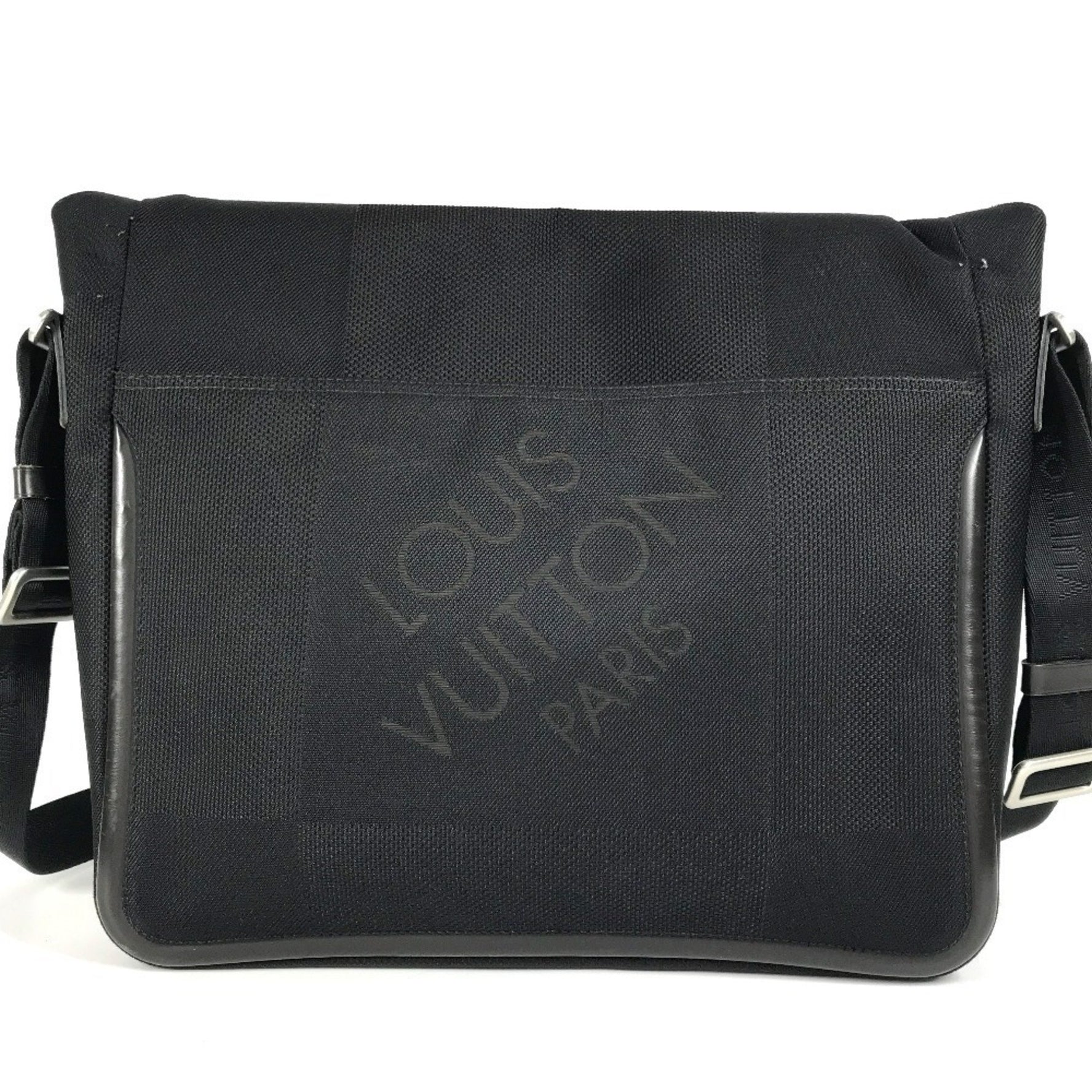 Louis Vuitton Damier Geant Messager NM Bag Crossbody Messenger Flap Shoulder Canvas Men's Noir Black