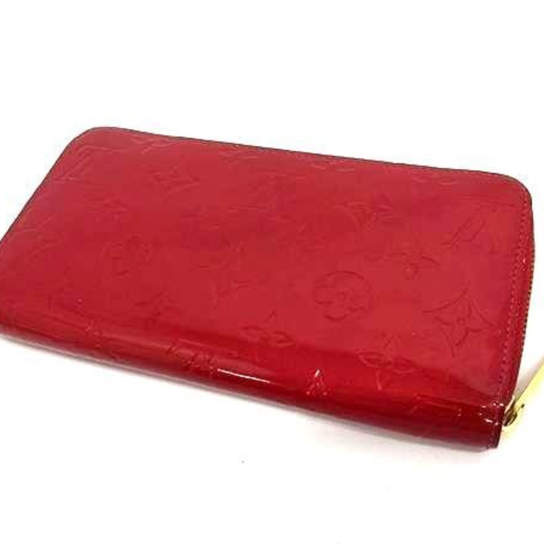 Louis Vuitton Zippy Wallet Pomme d'Amour (Red) Monogram Vernis Round Long